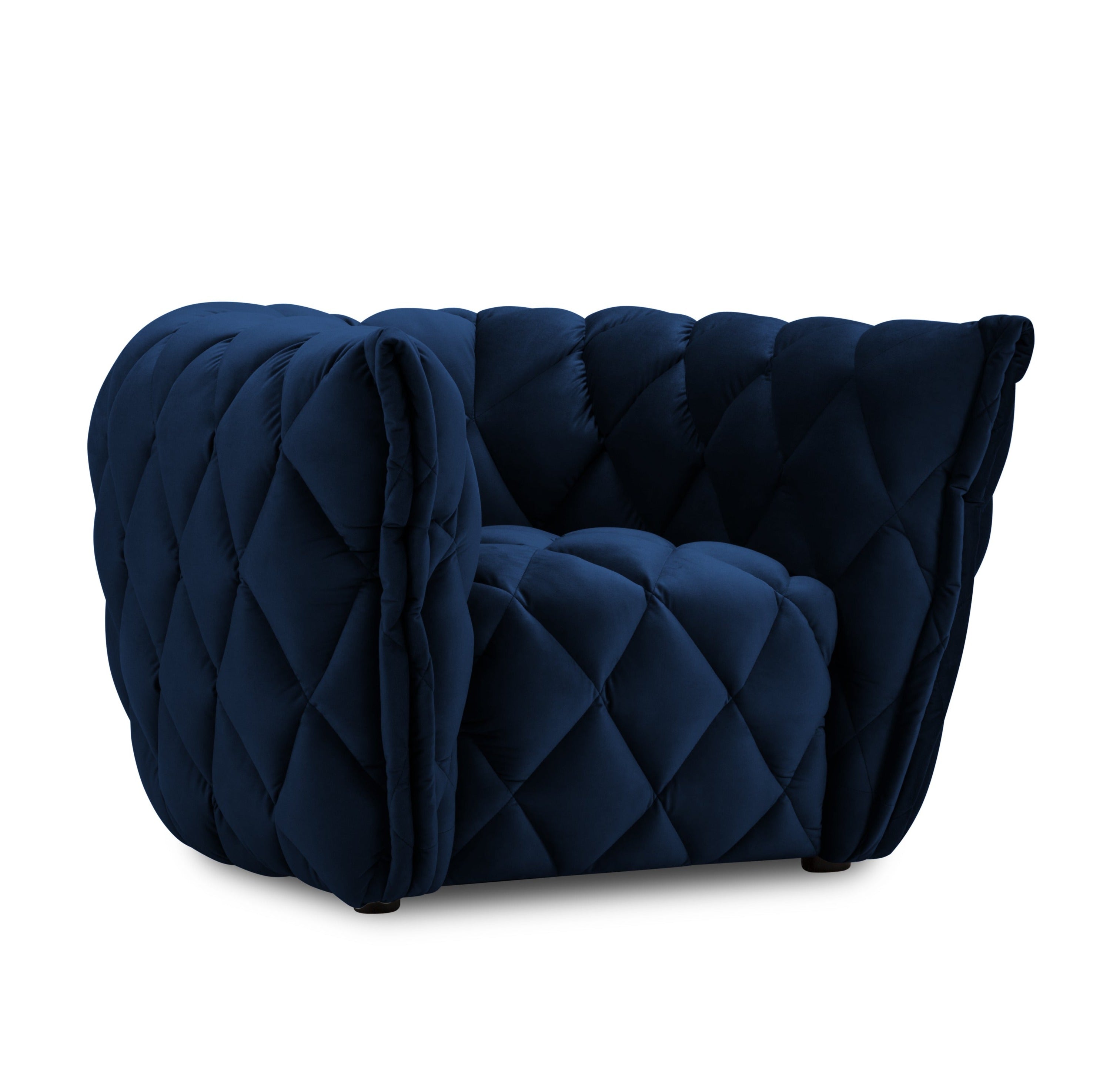 Velvet armchair FLANDRIN royal blue