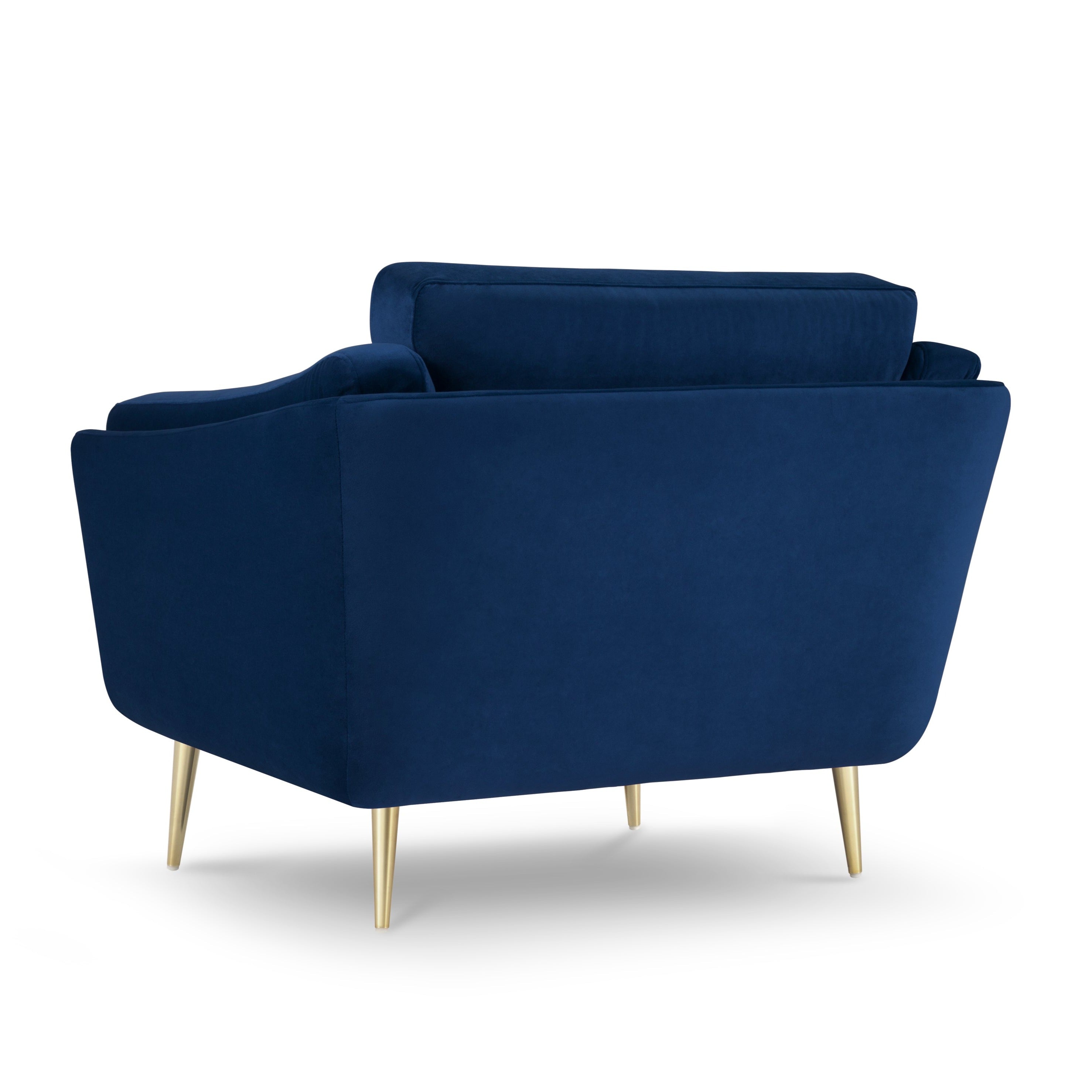Velvet armchair DAUPHINE navy blue