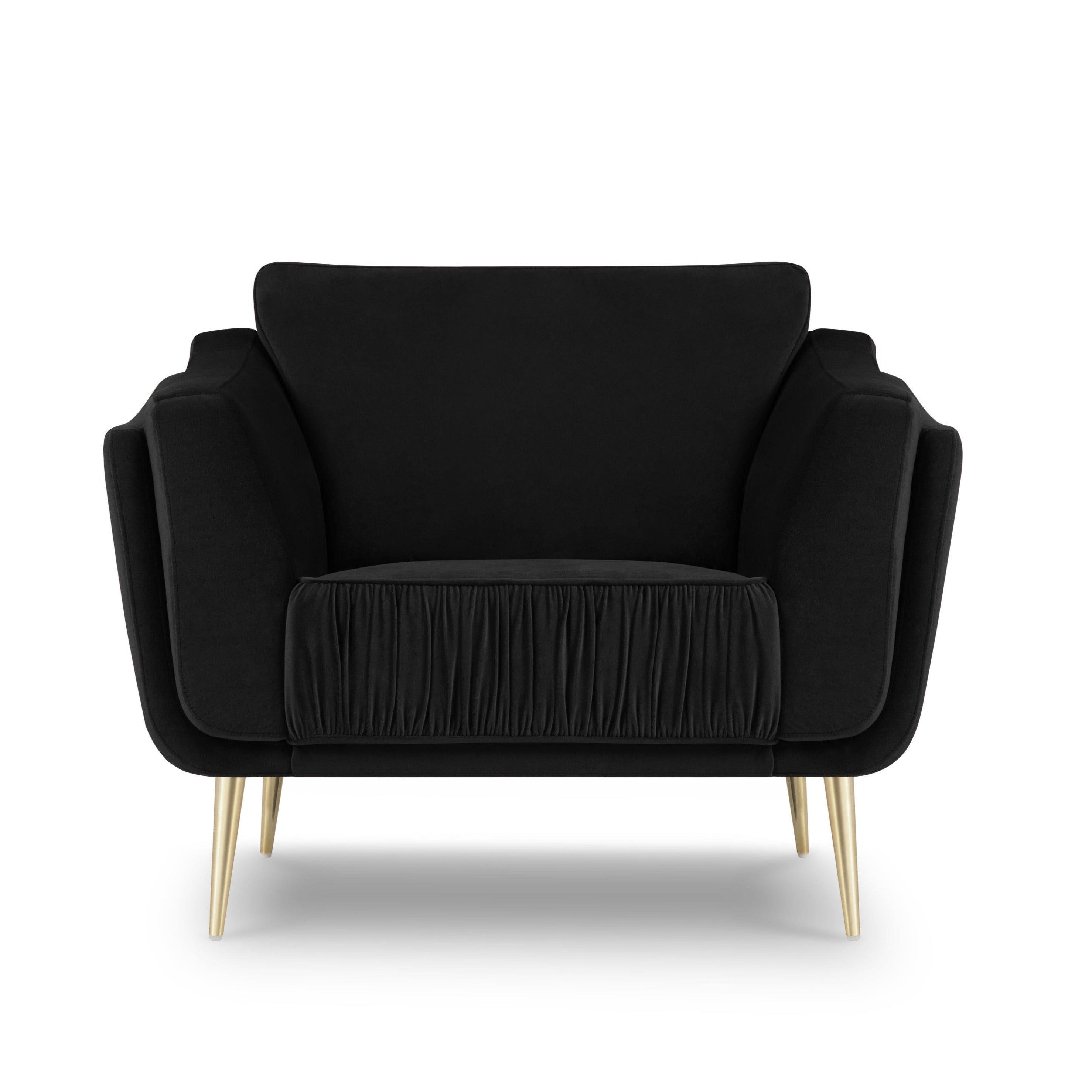 Velvet armchair DAUPHINE black