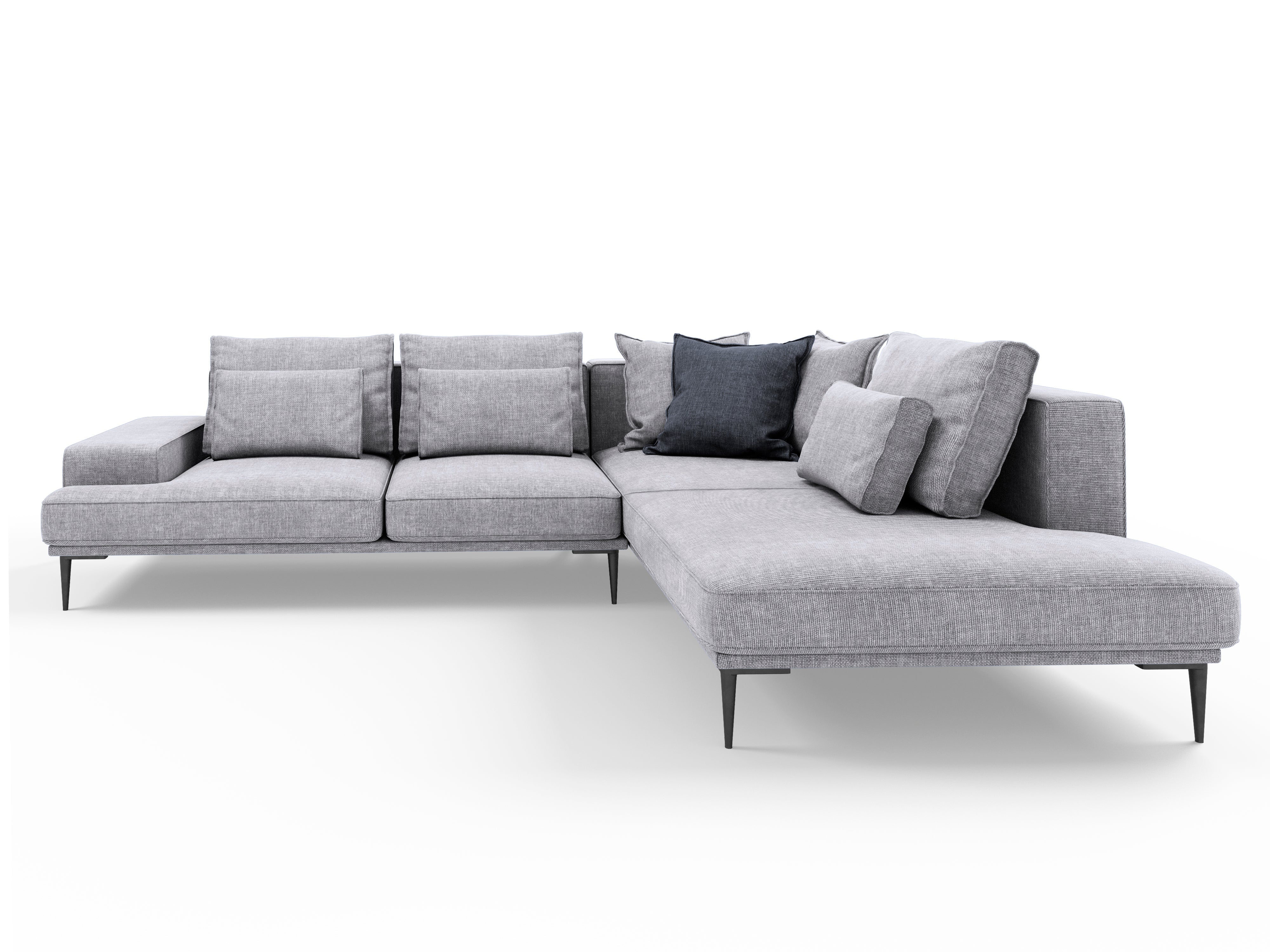 Right corner sofa LIEGE light grey