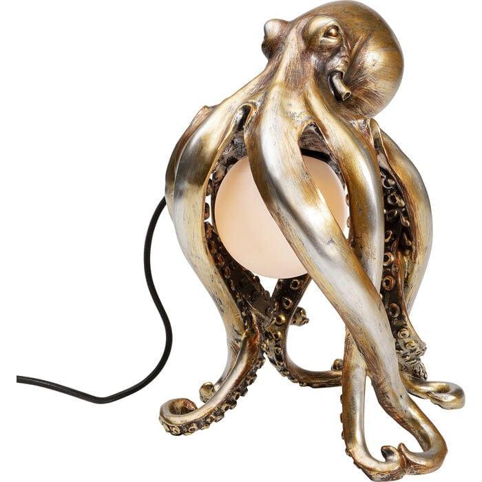 Lampa stołowa złota w kształcie ośmiornicy Kare Design    Eye on Design