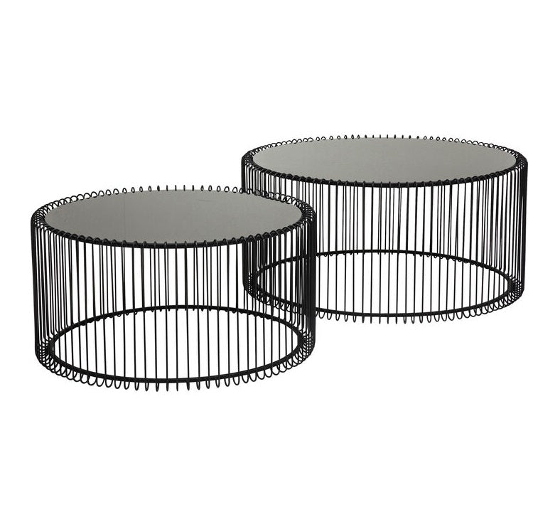 WIRE coffee table set black