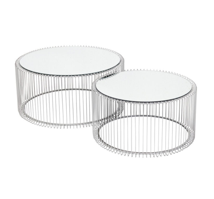 Coffee table set WIRE silver