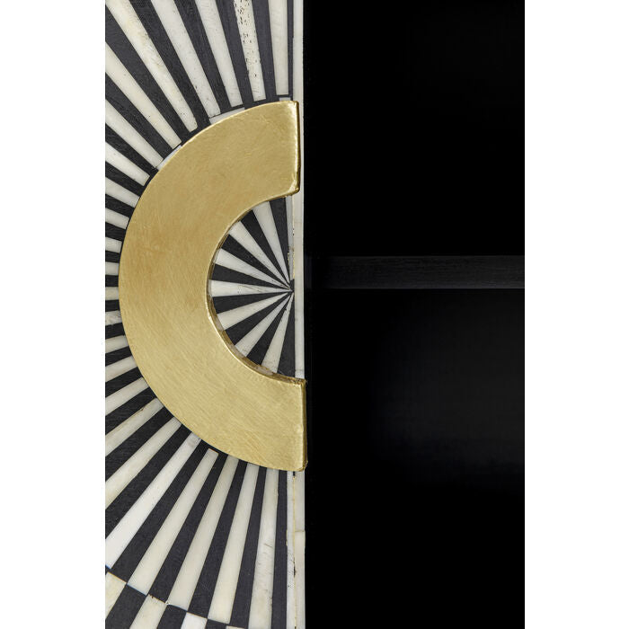 ELECTRO chest of drawers black with gold details