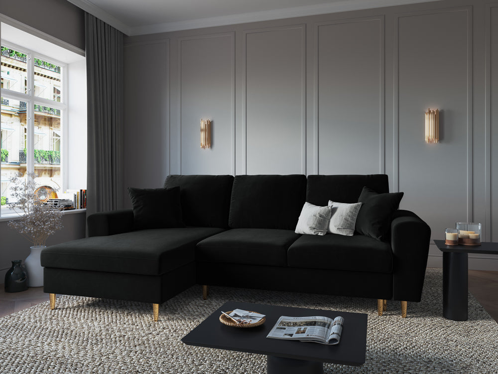 black glamor sofa
