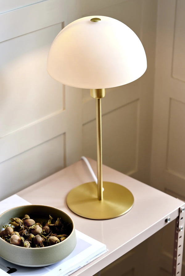 ELLEN Table lamp, gold with glass diffuser
