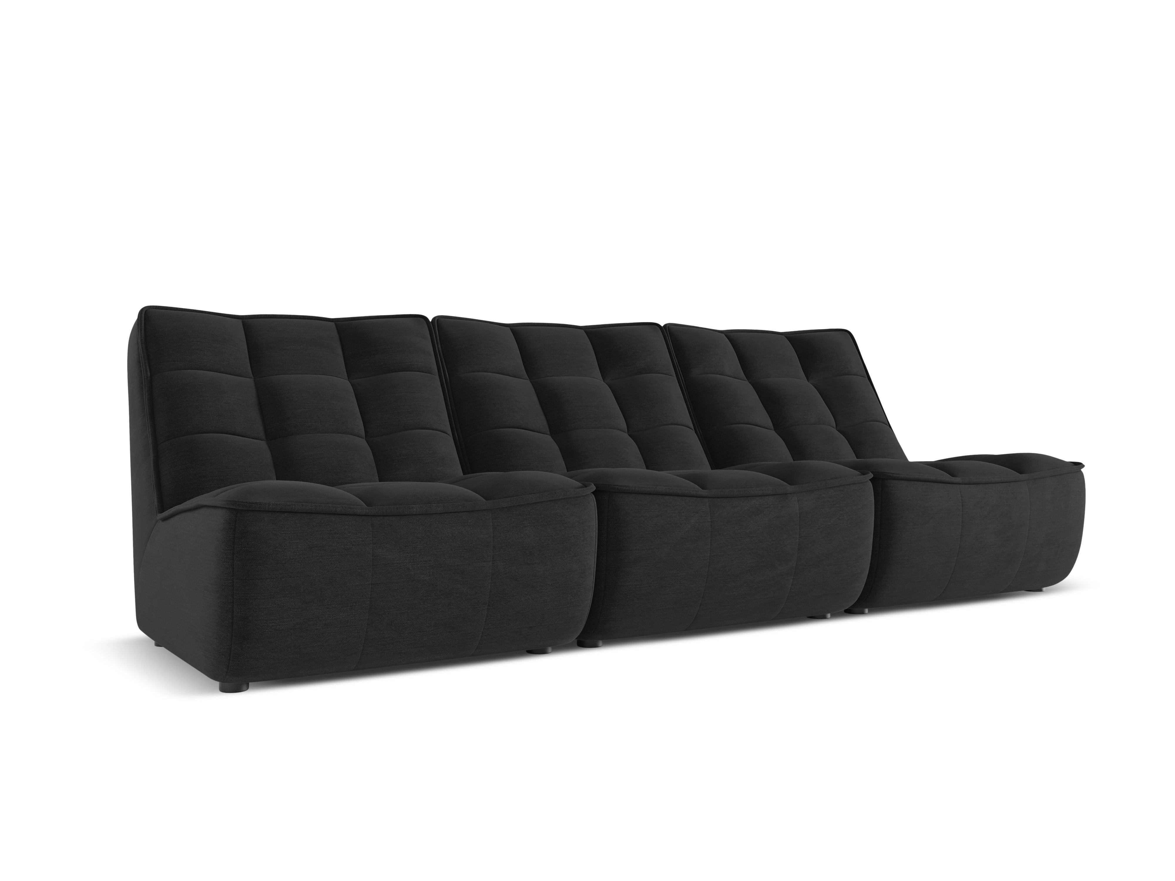 Sofa 3-osobowa MONI czarny melanż, Maison Heritage, Eye on Design