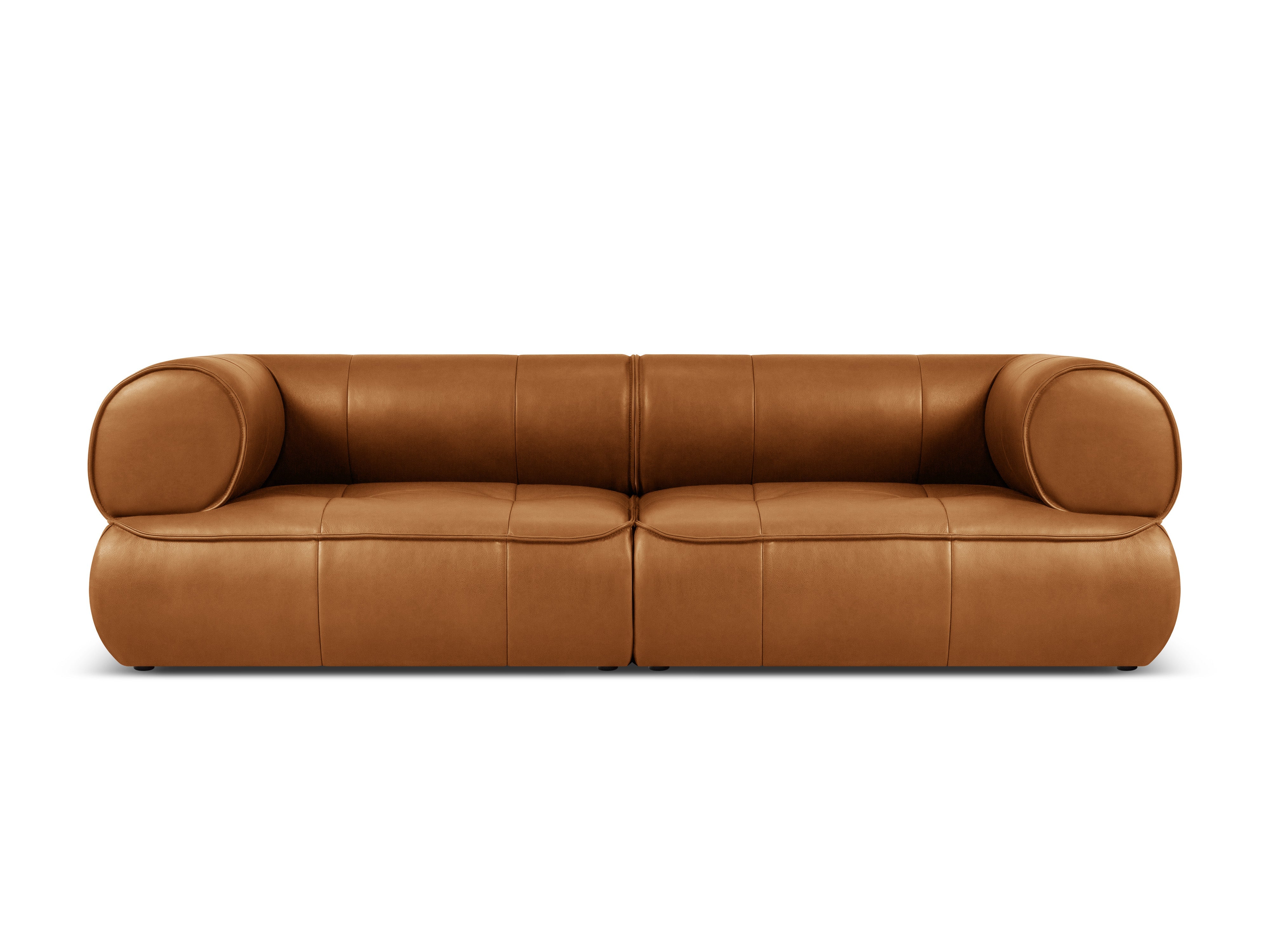 Sofa skórzana 3-osobowa LILY koniakowy, Maison Heritage, Eye on Design
