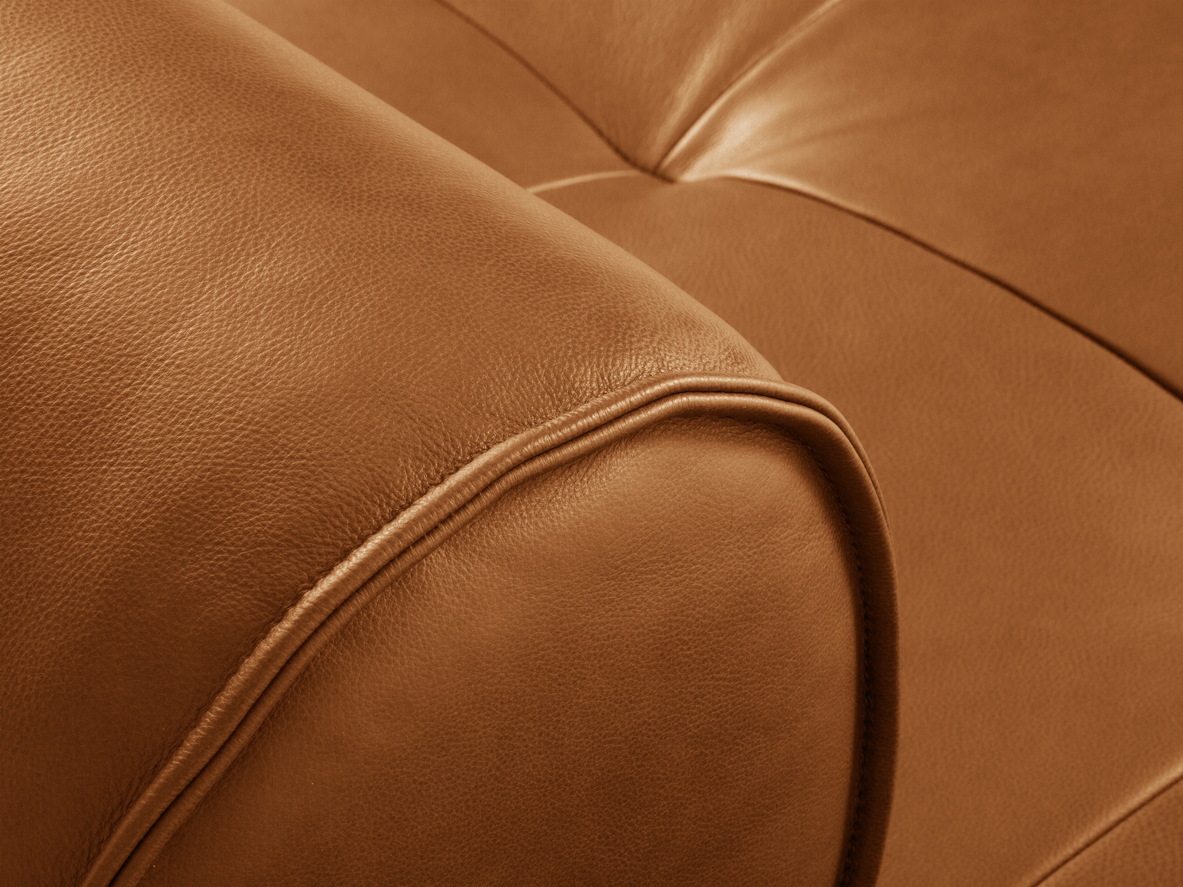 Sofa skórzana 4-osobowa LILY koniakowy, Maison Heritage, Eye on Design