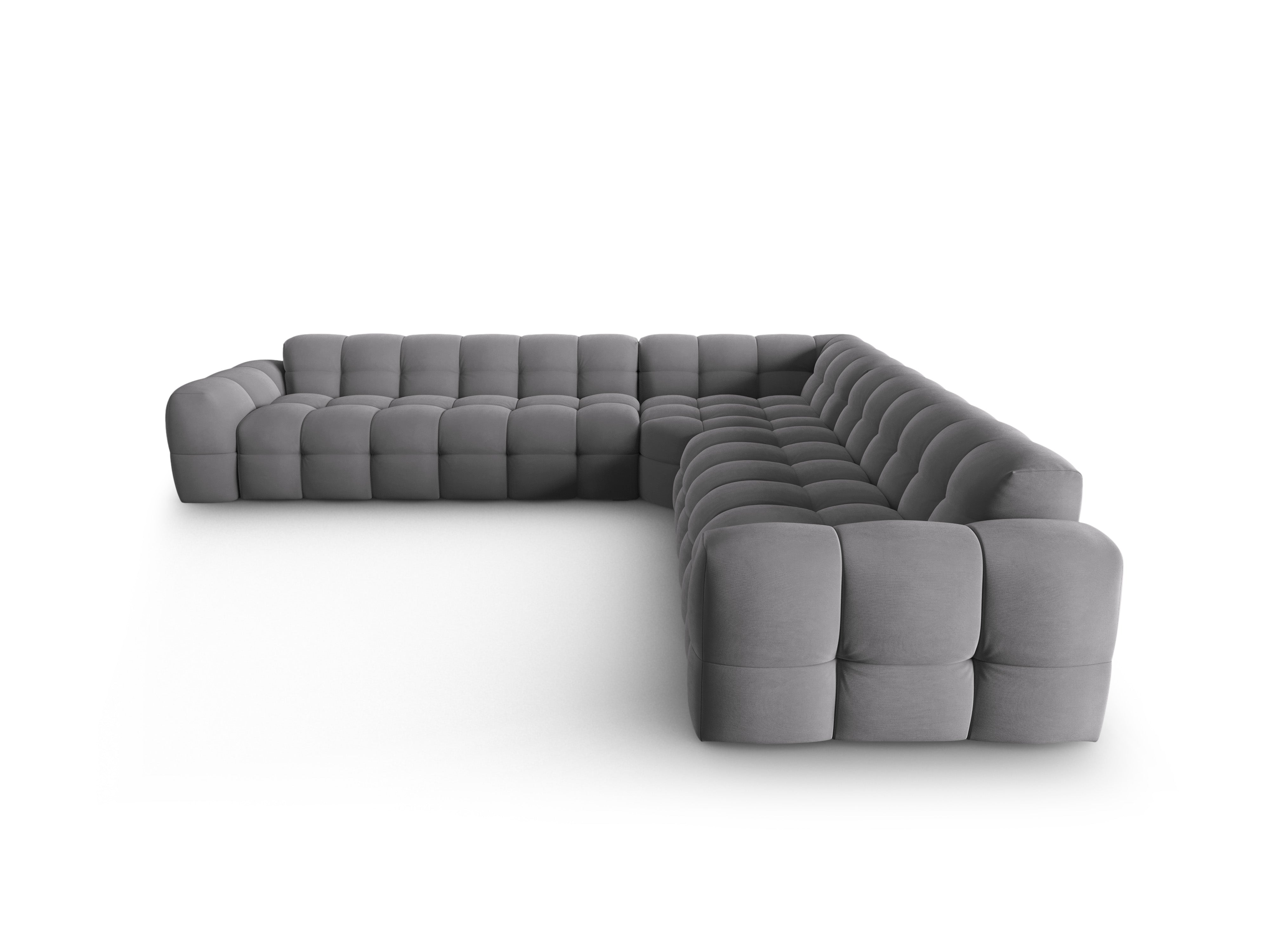 Velvet Symmetrical Corner Sofa, "Nino", 7 Seats, 322x322x68
Made in Europe, Maison Heritage, Eye on Design