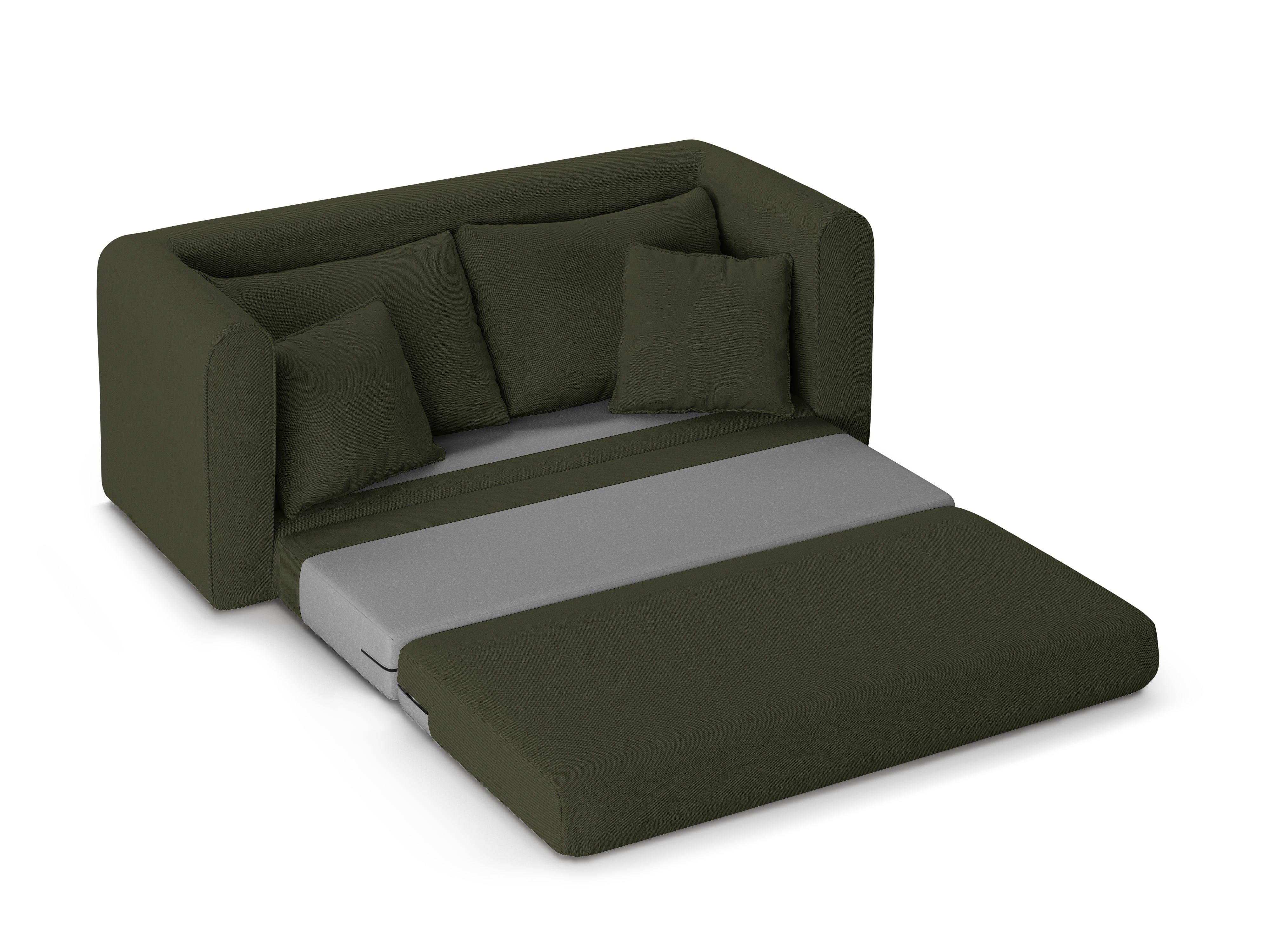 Sofa 2-osobowa z funkcją spania LIDO ciemnozielony Micadoni    Eye on Design
