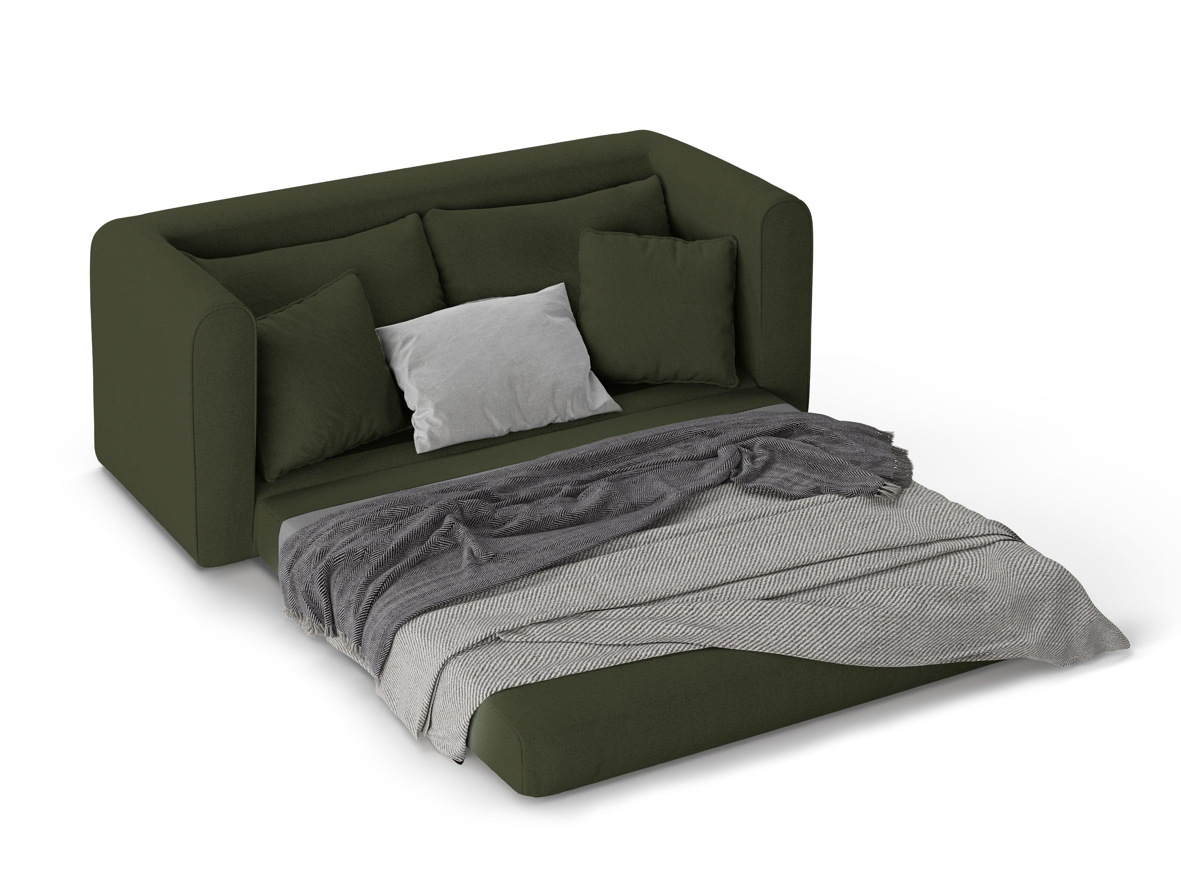 Sofa 2-osobowa z funkcją spania LIDO ciemnozielony Micadoni    Eye on Design