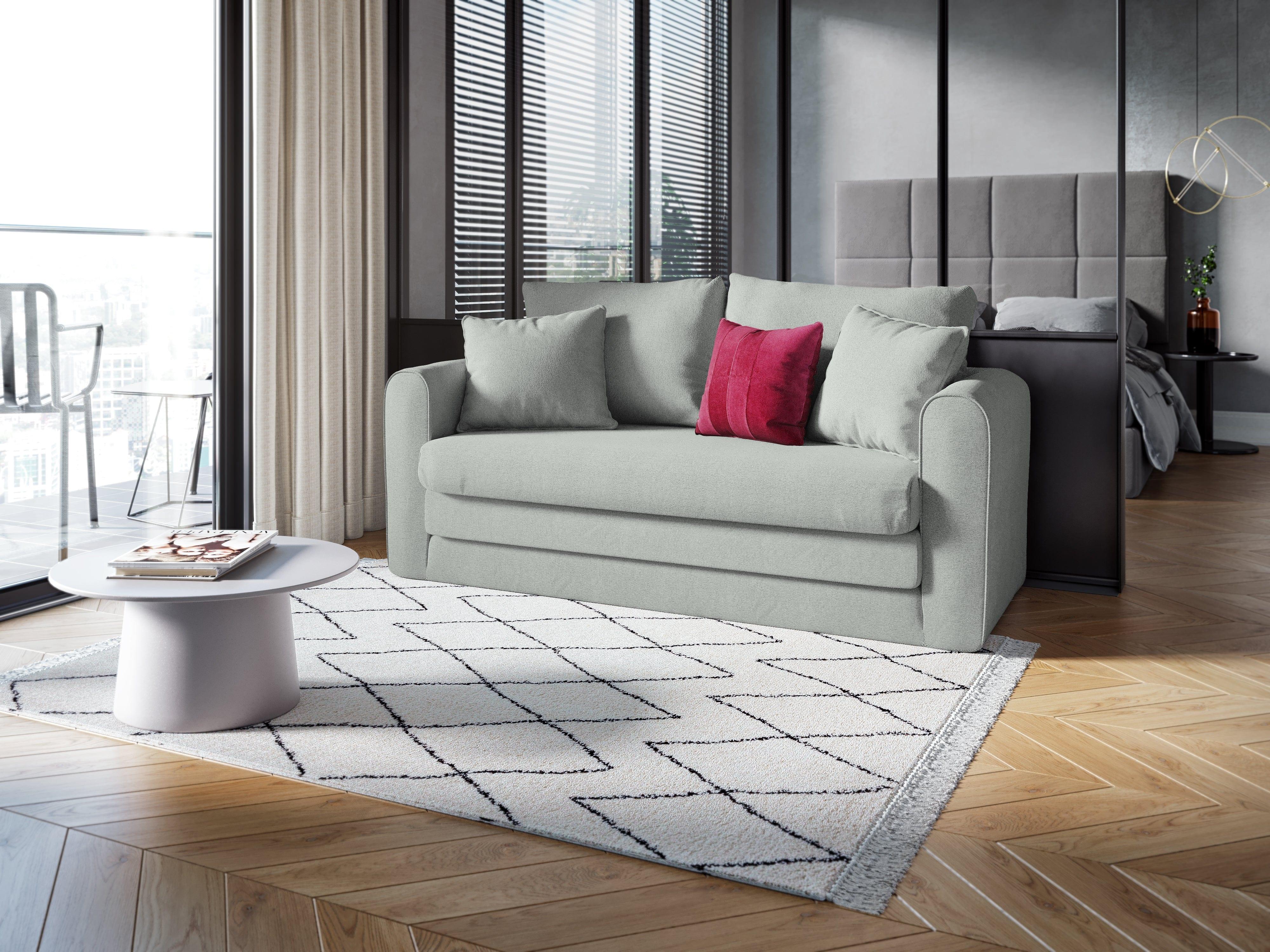 Sofa 2-osobowa z funkcją spania LIDO błękitny Micadoni    Eye on Design