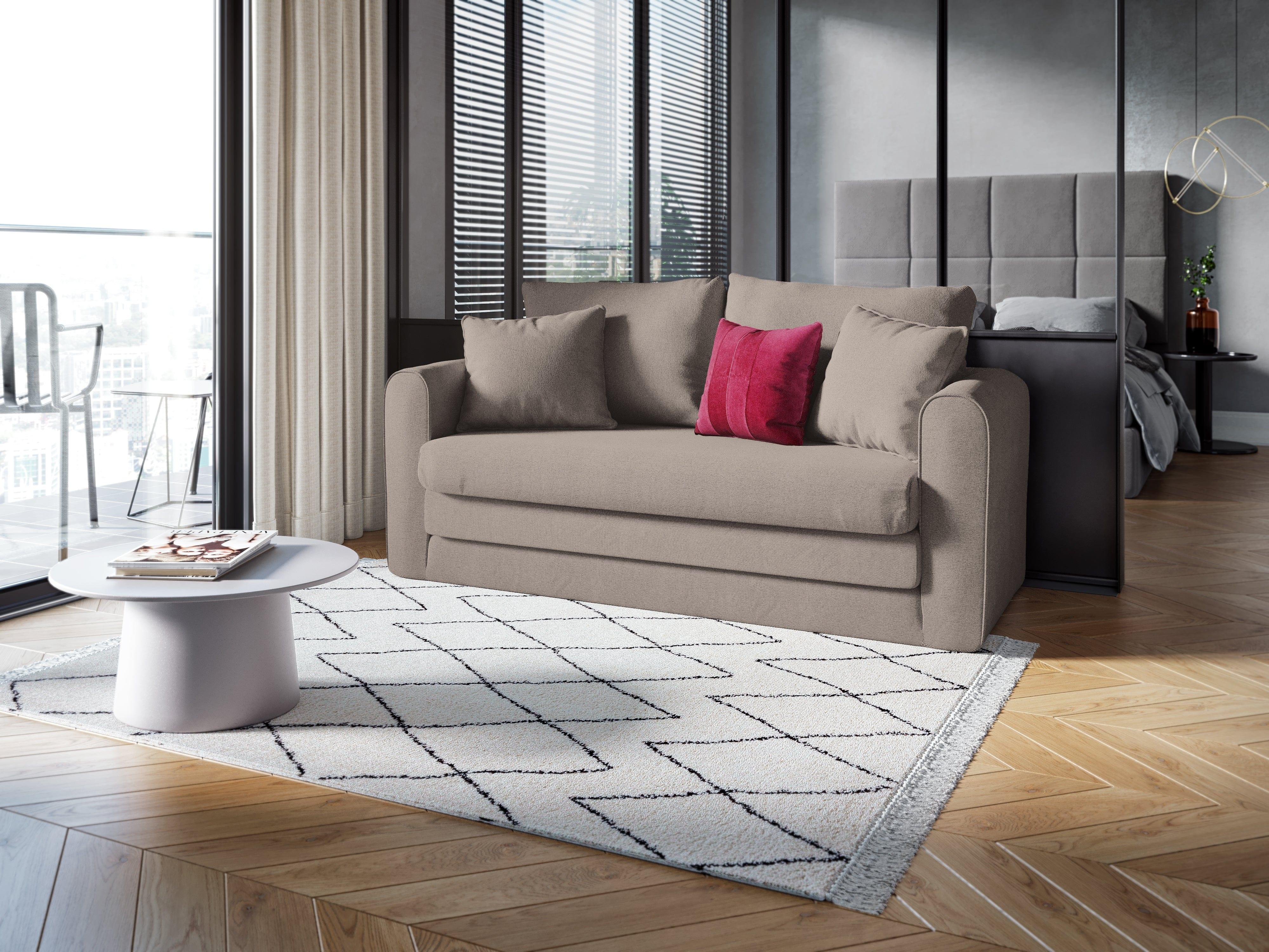 Sofa 2-osobowa z funkcją spania LIDO beżowy Micadoni    Eye on Design