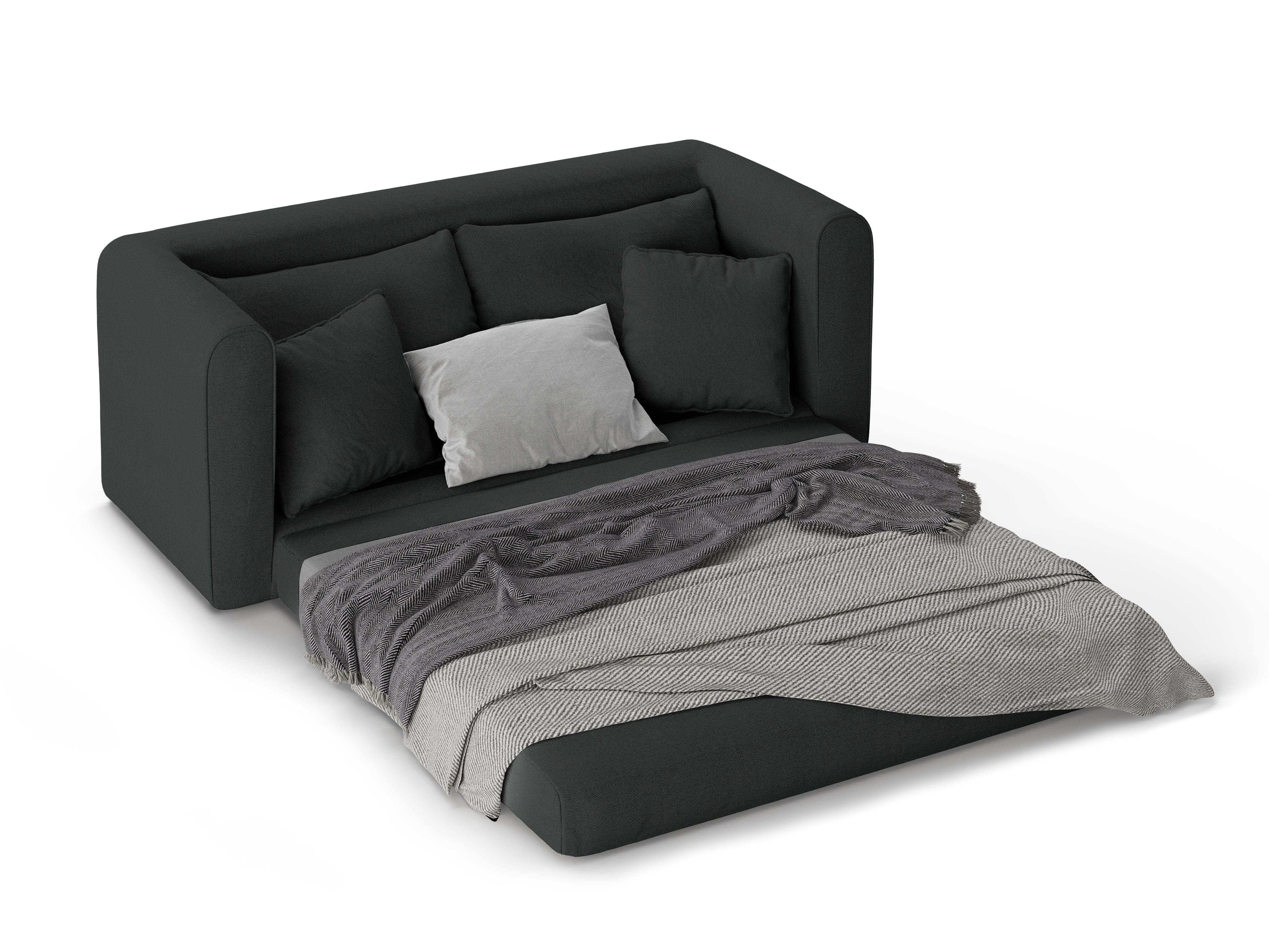 Sofa 2-osobowa z funkcją spania LIDO ciemnoszary Micadoni    Eye on Design
