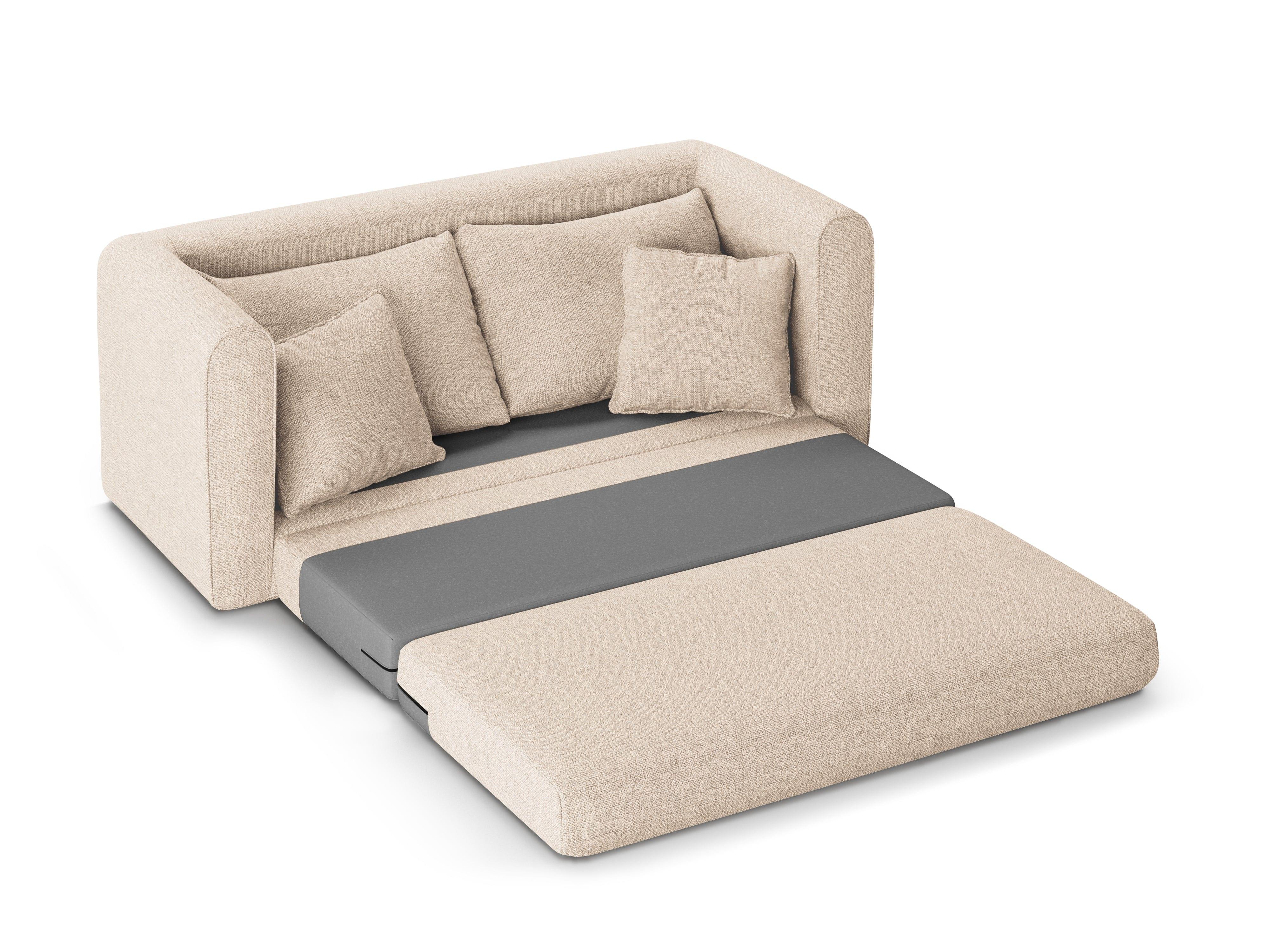 Sofa 2-osobowa z funkcją spania LIDO jasnobeżowy Micadoni    Eye on Design
