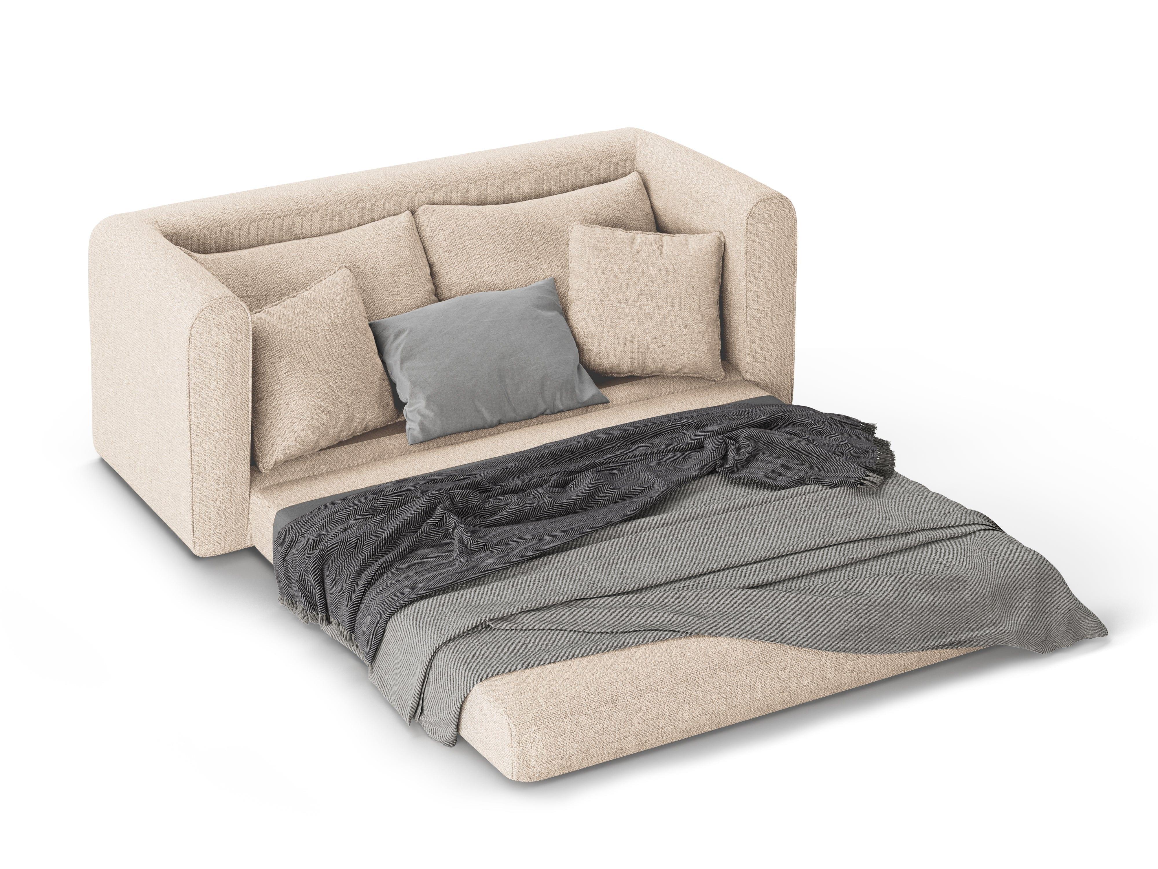 Sofa 2-osobowa z funkcją spania LIDO jasnobeżowy Micadoni    Eye on Design