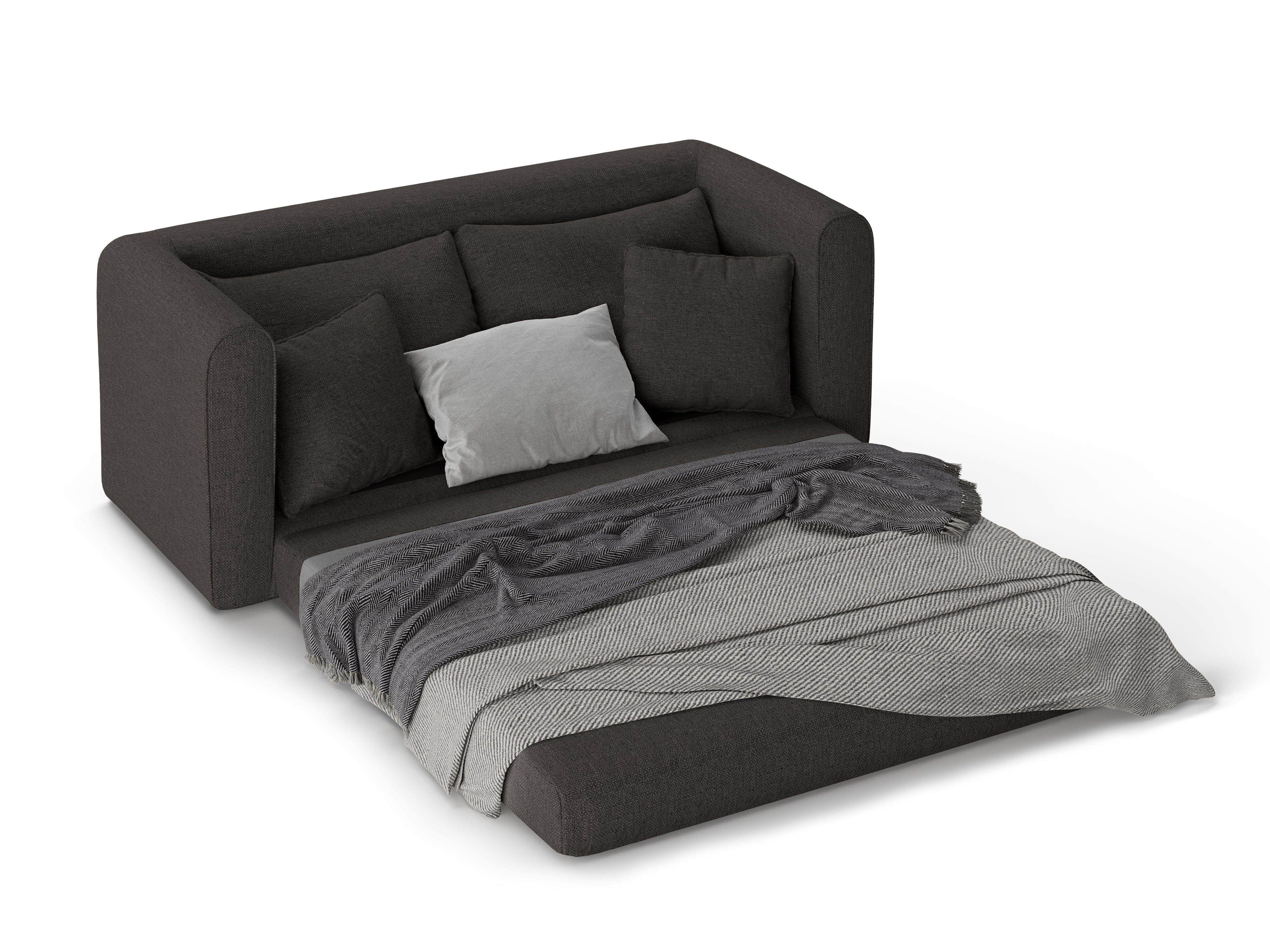 Sofa 2-osobowa z funkcją spania LIDO grafitowy Micadoni    Eye on Design