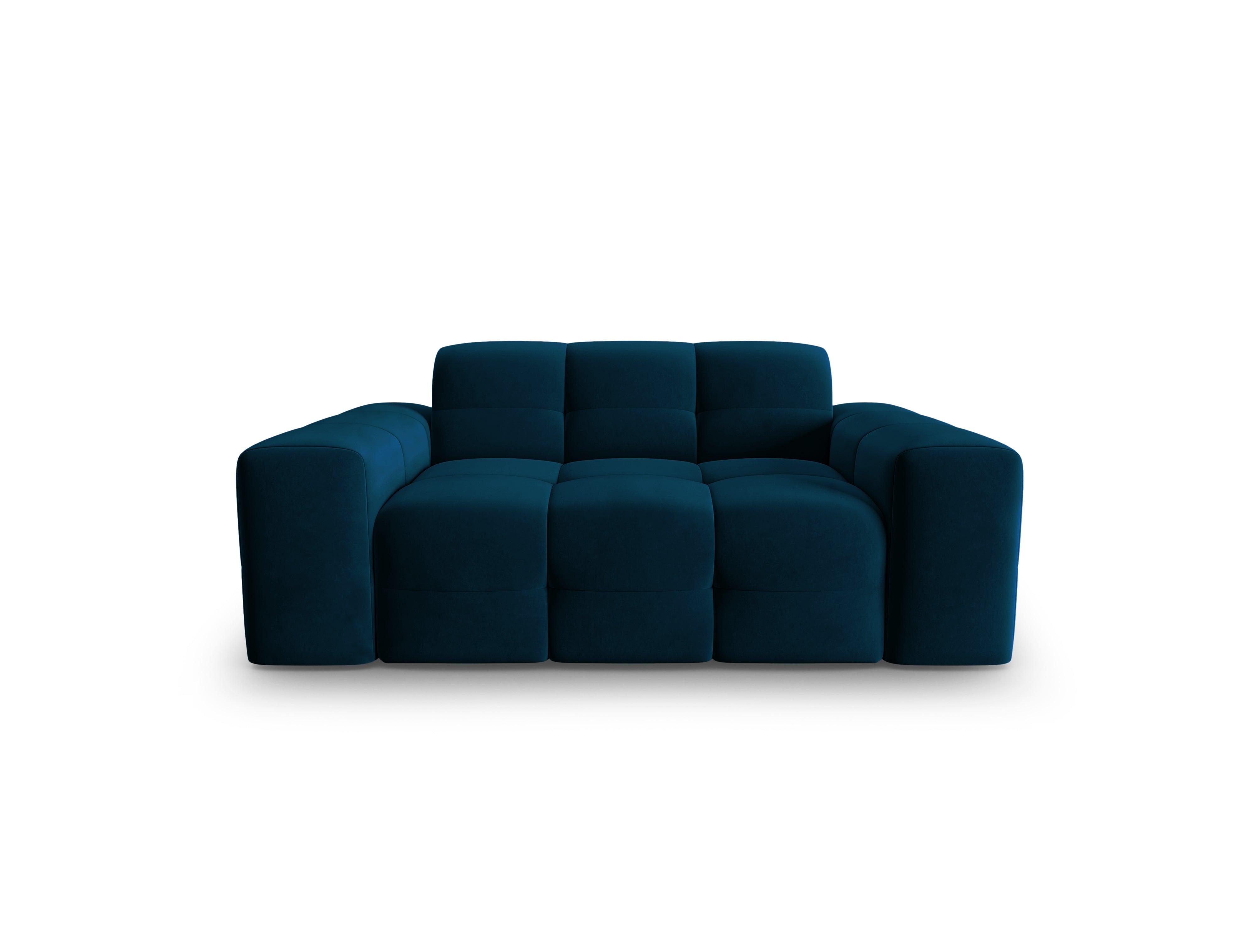 Sofa aksamitna 2-osobowa KENDAL granatowy Micadoni    Eye on Design