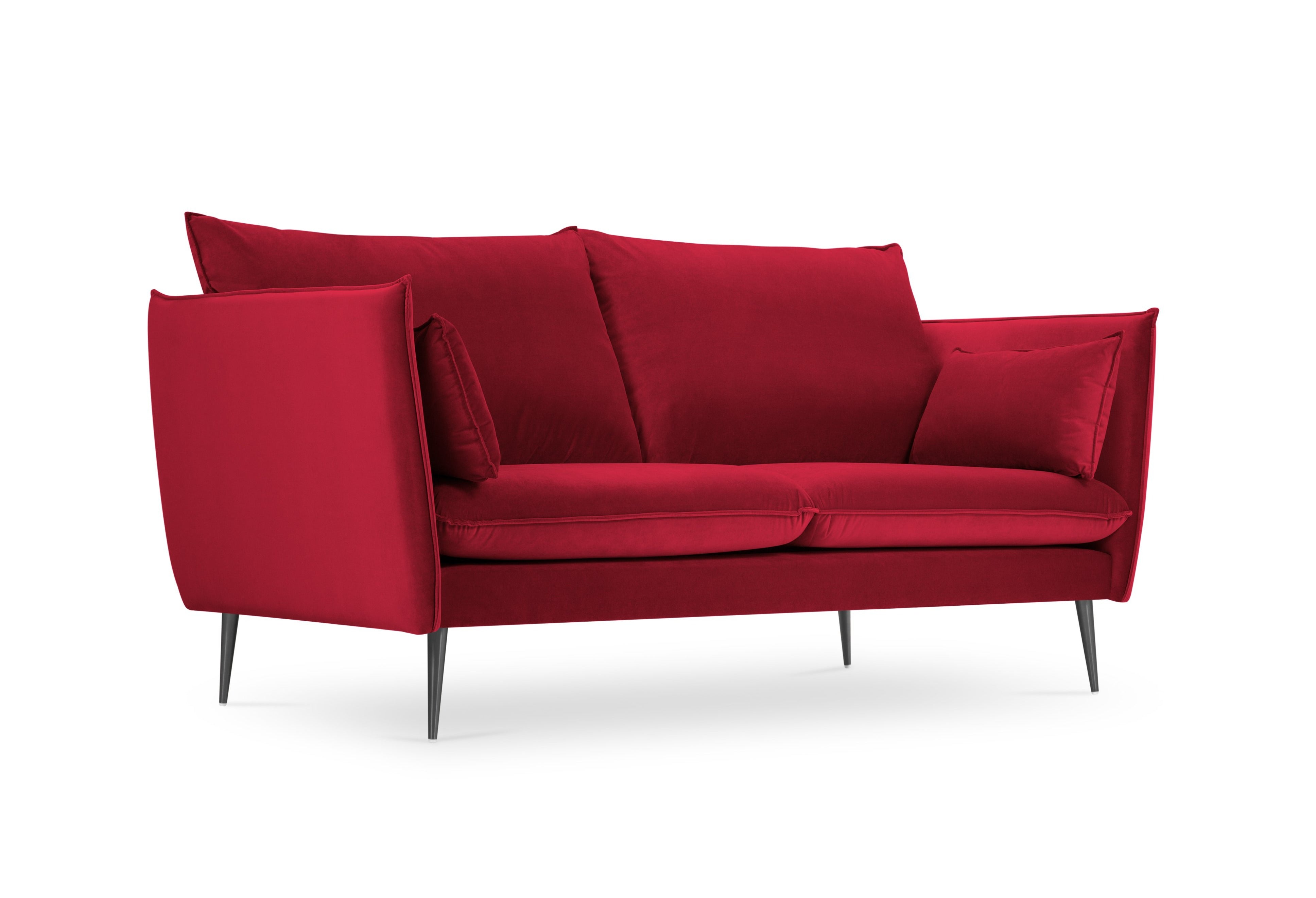 2-person red sofa