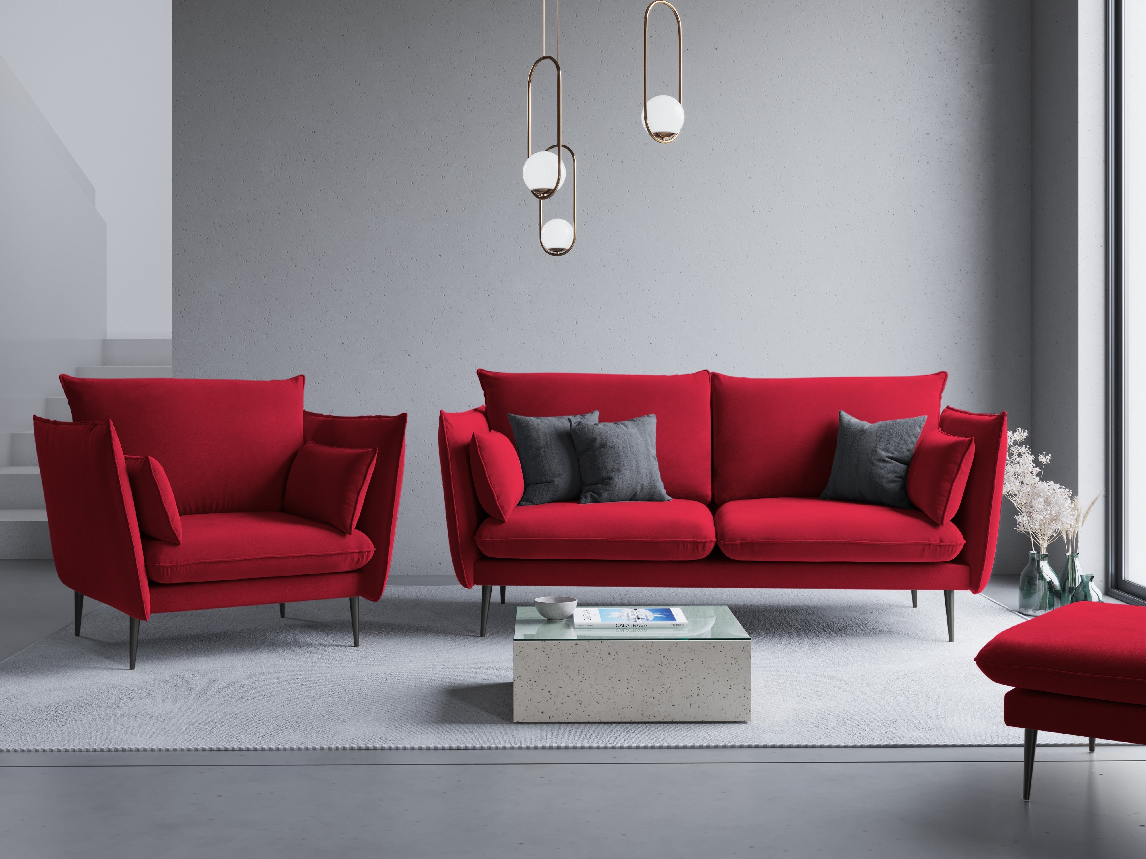 Glamor red sofa