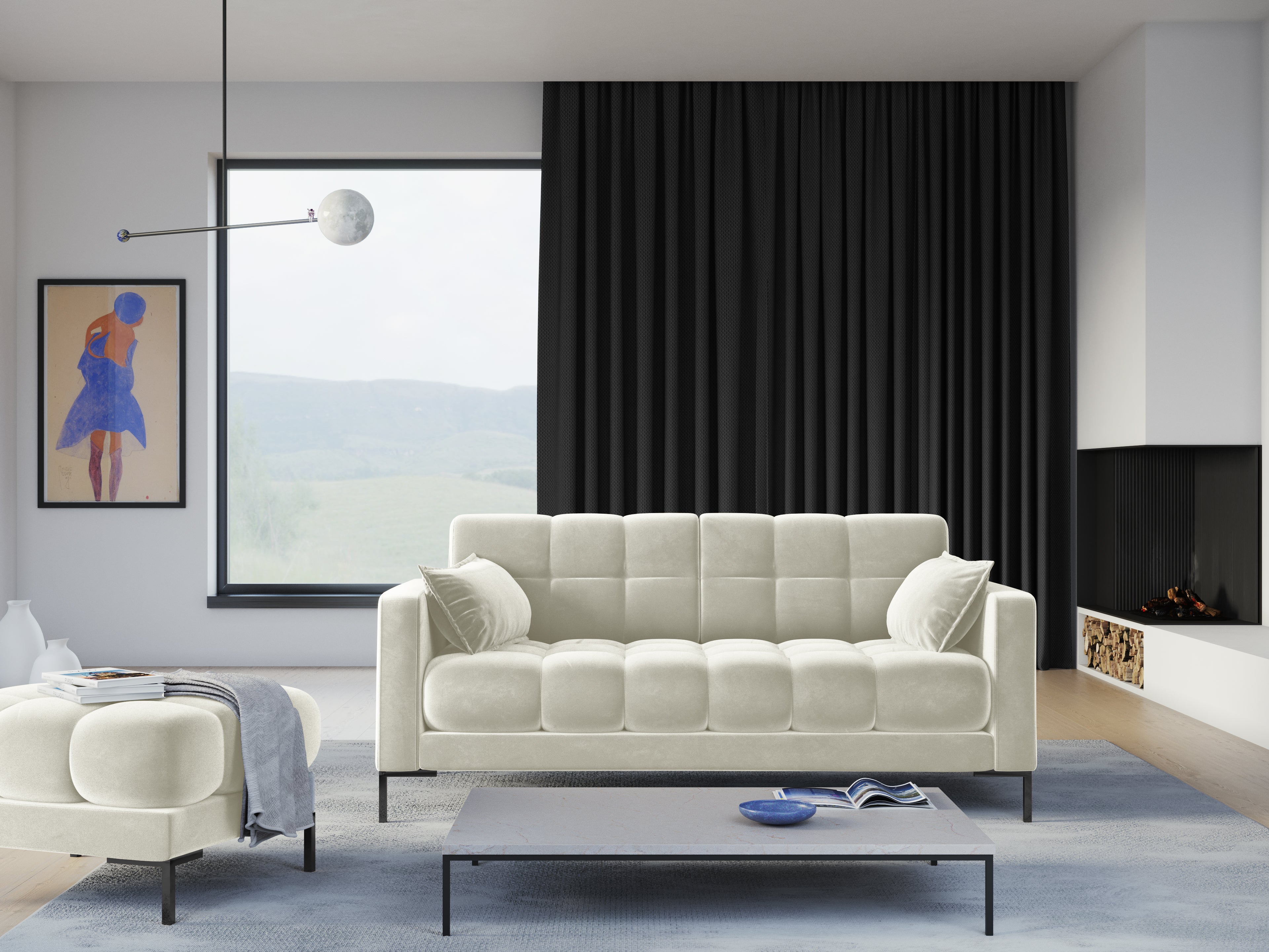Modern light -bearing sofa