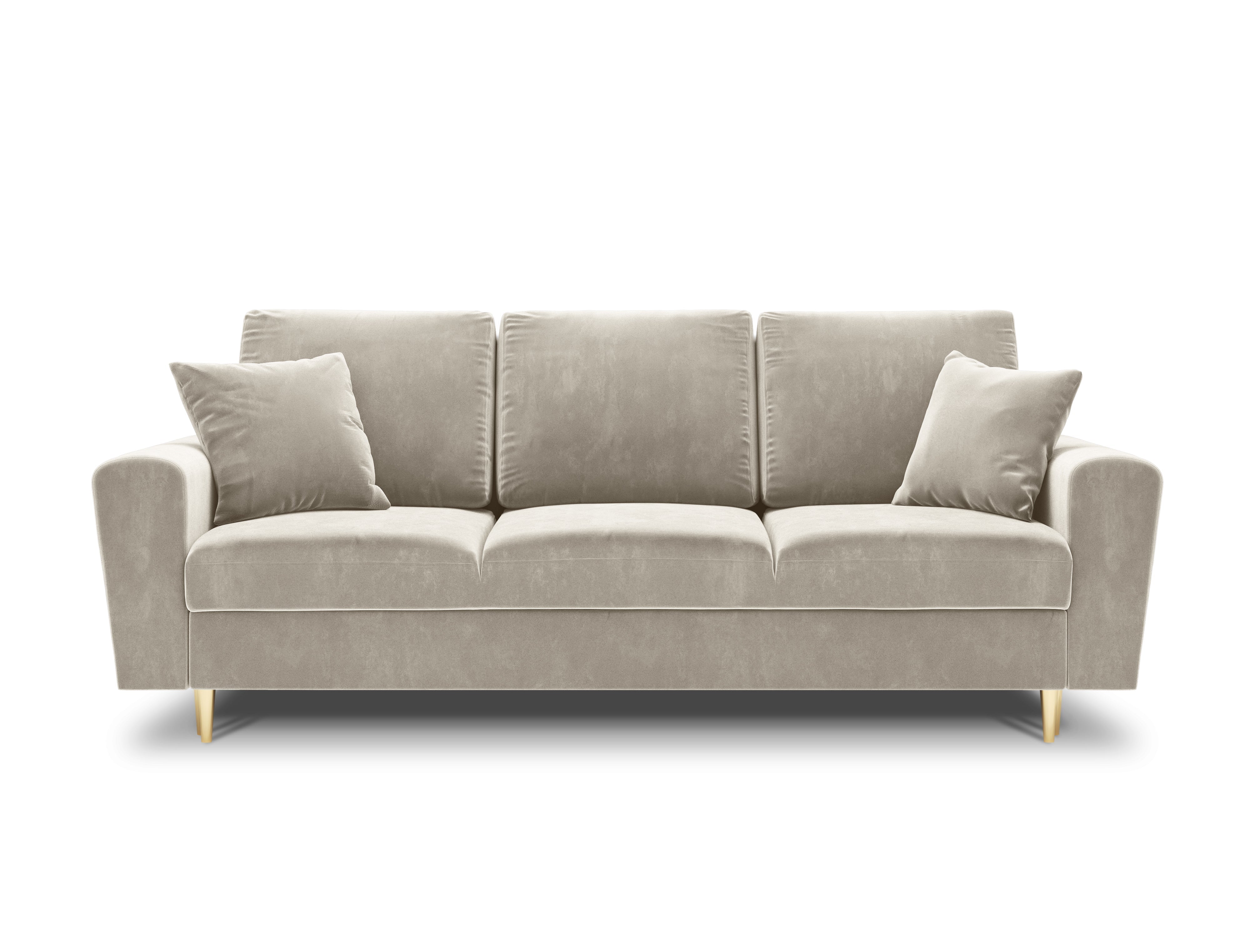 beige velvet sofa