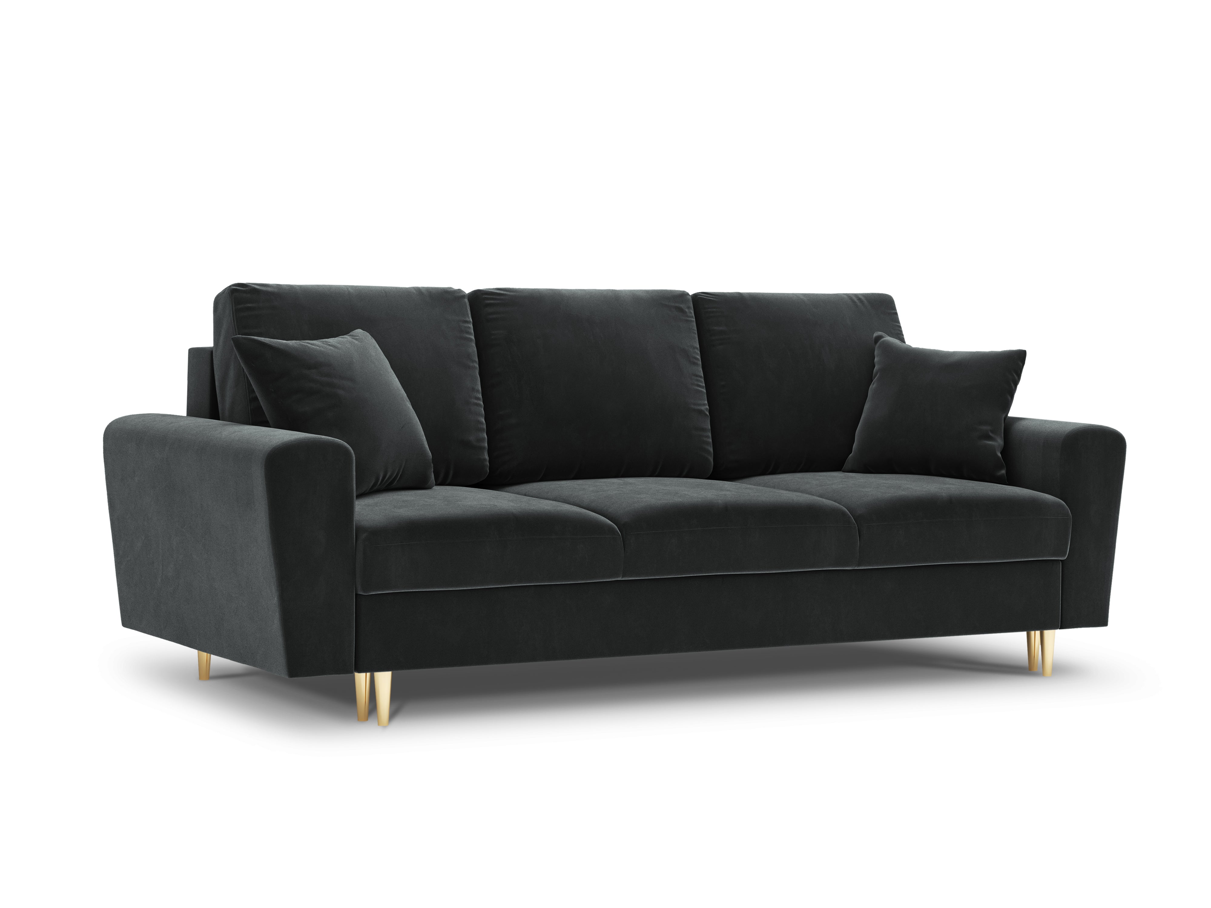 Moghan velvet sofa dark gray