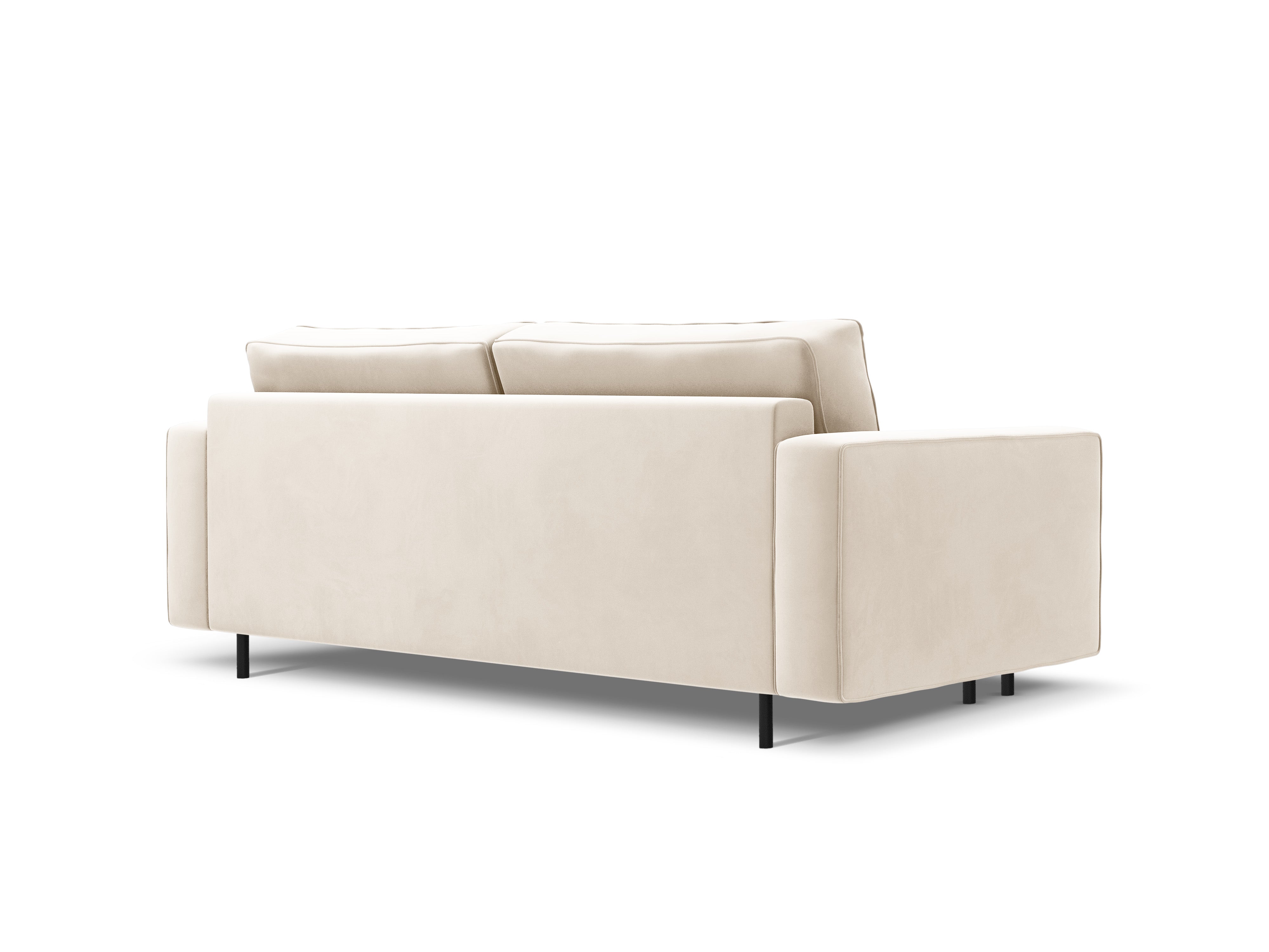 Sofa aksamitna z funkcją spania CARO beżowy, Micadoni, Eye on Design