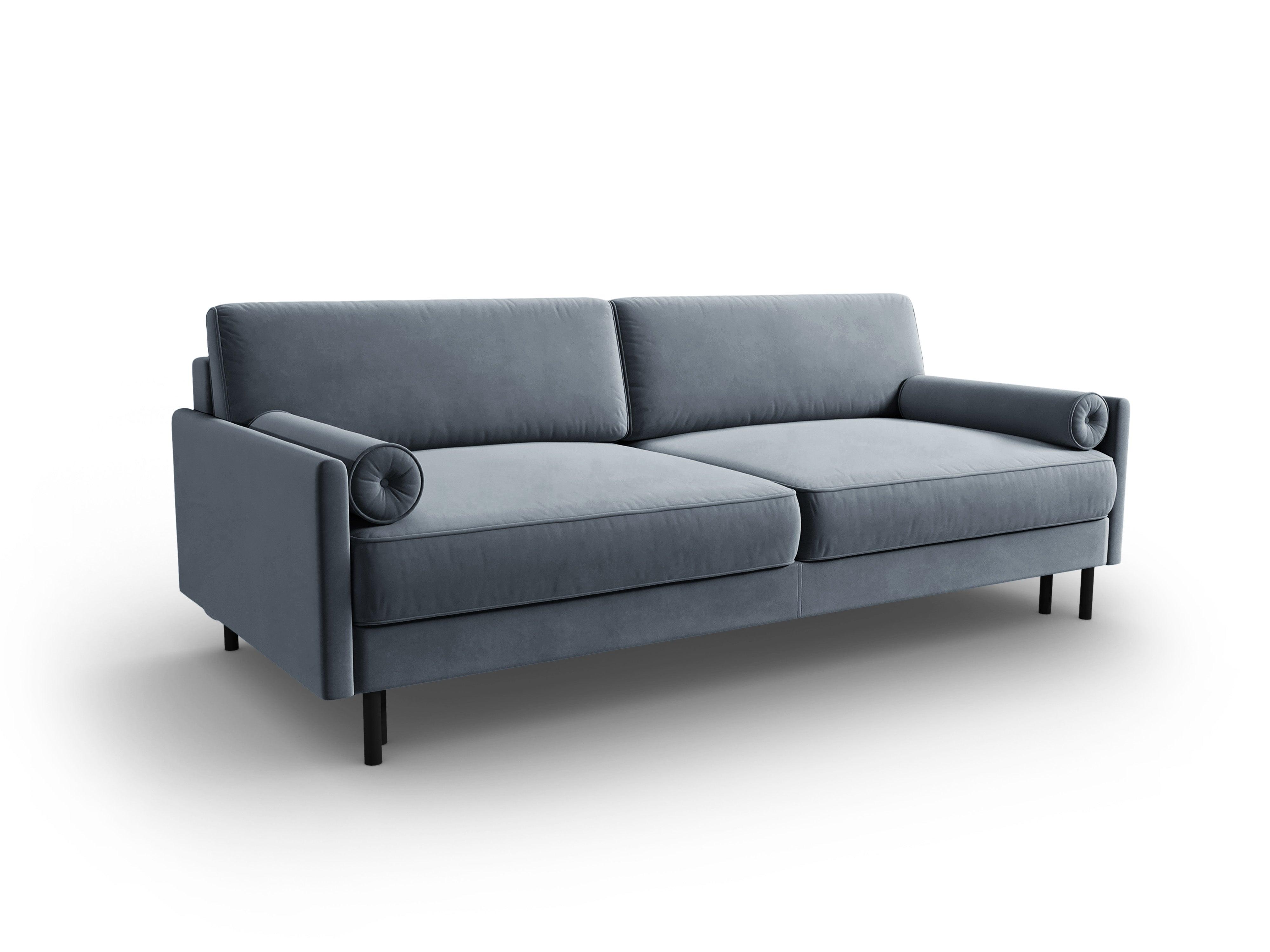 Sofa aksamitna z funkcją spania SCOTT jasnoniebieski Micadoni    Eye on Design
