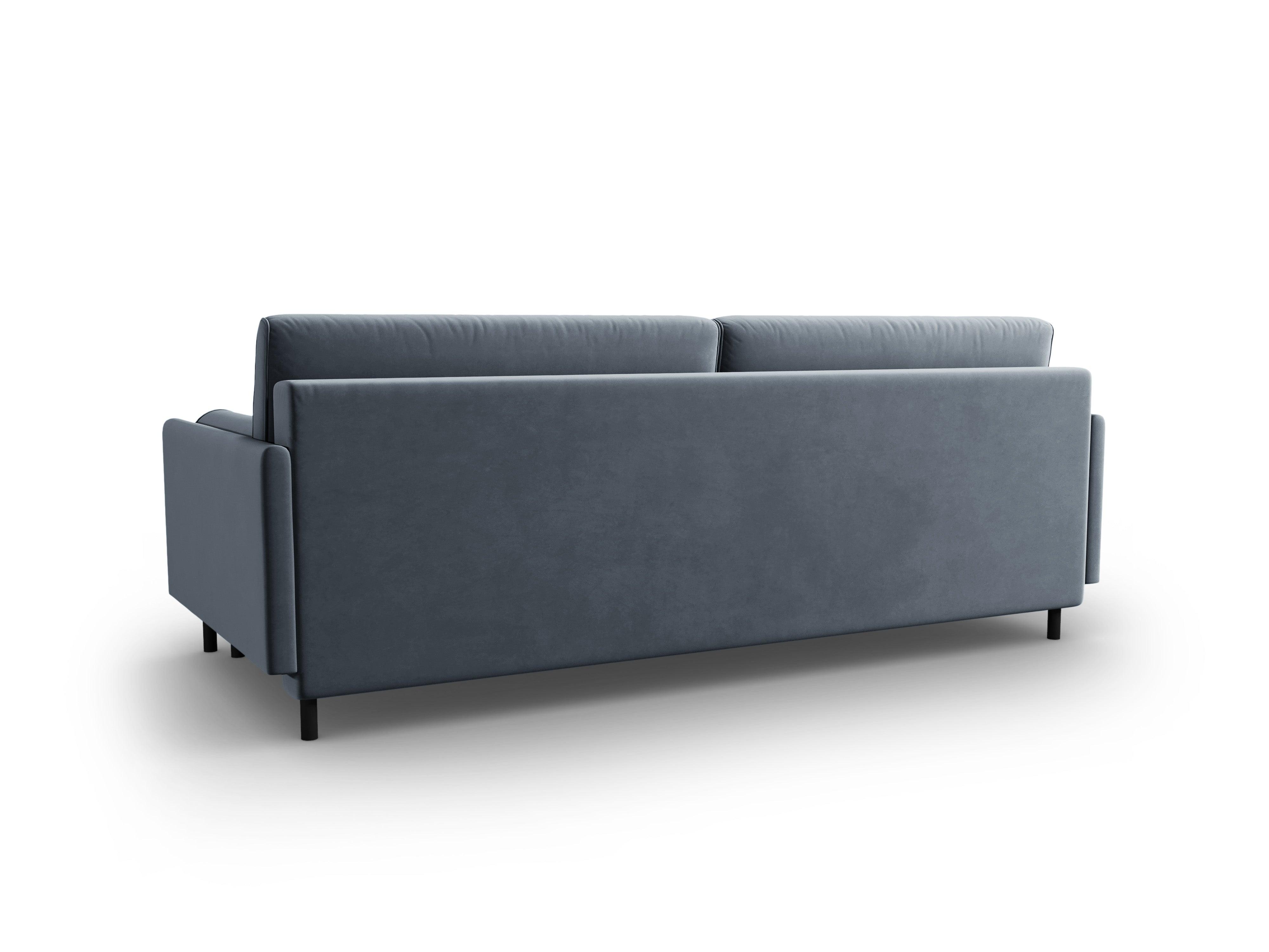 Sofa aksamitna z funkcją spania SCOTT jasnoniebieski Micadoni    Eye on Design
