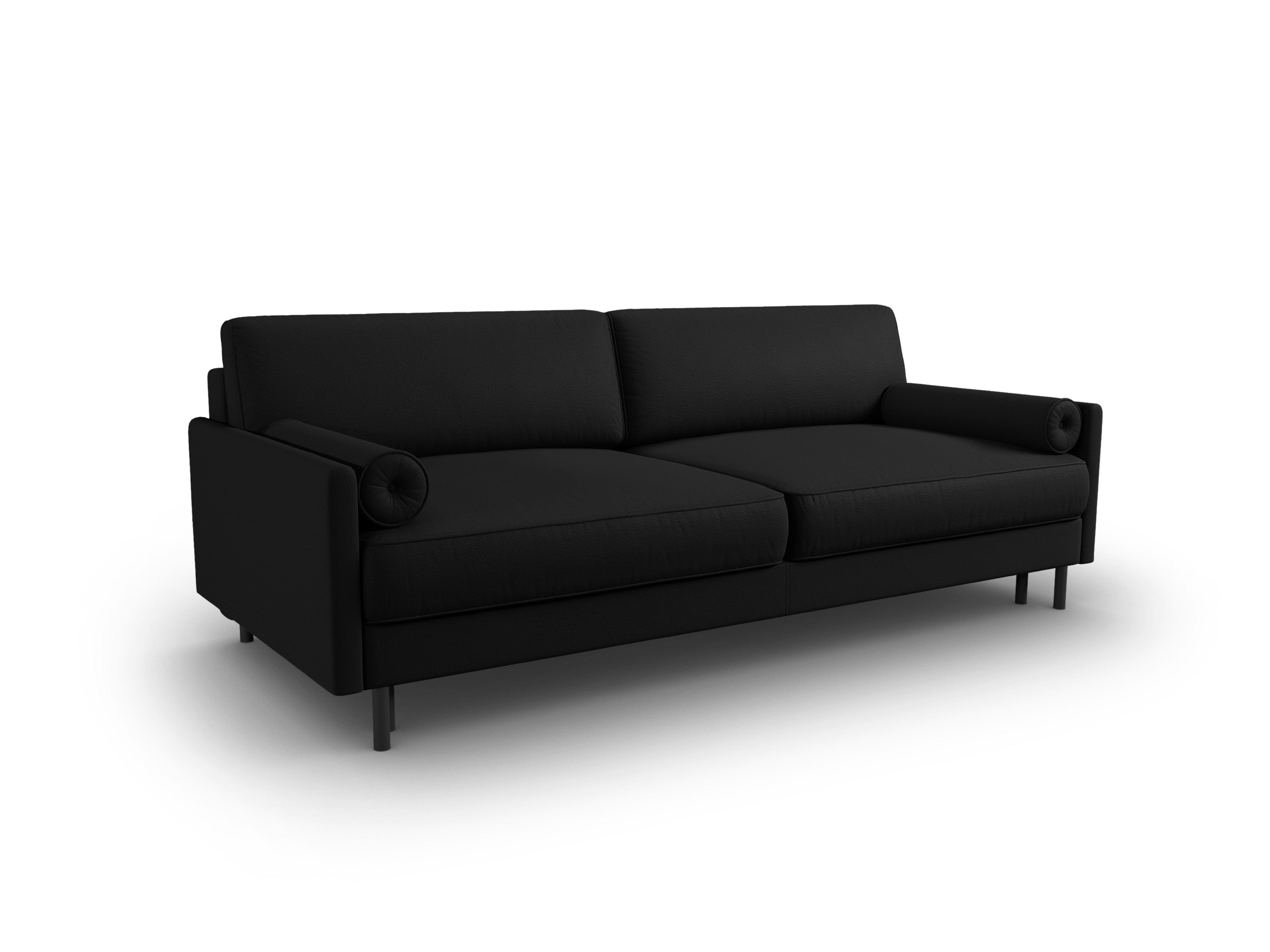 Sofa z funkcją spania SCOTT czarny Micadoni    Eye on Design