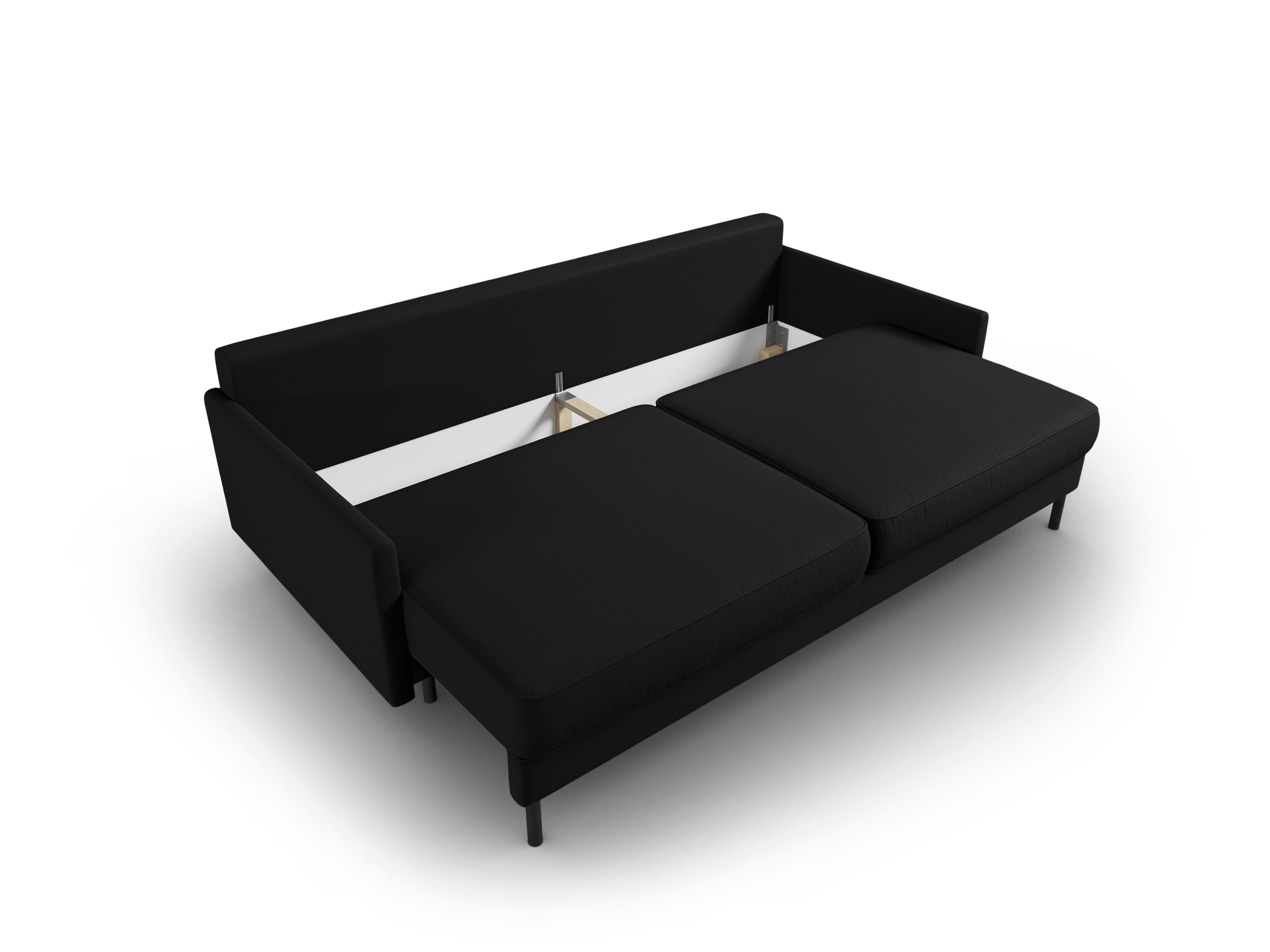 Sofa z funkcją spania SCOTT czarny Micadoni    Eye on Design