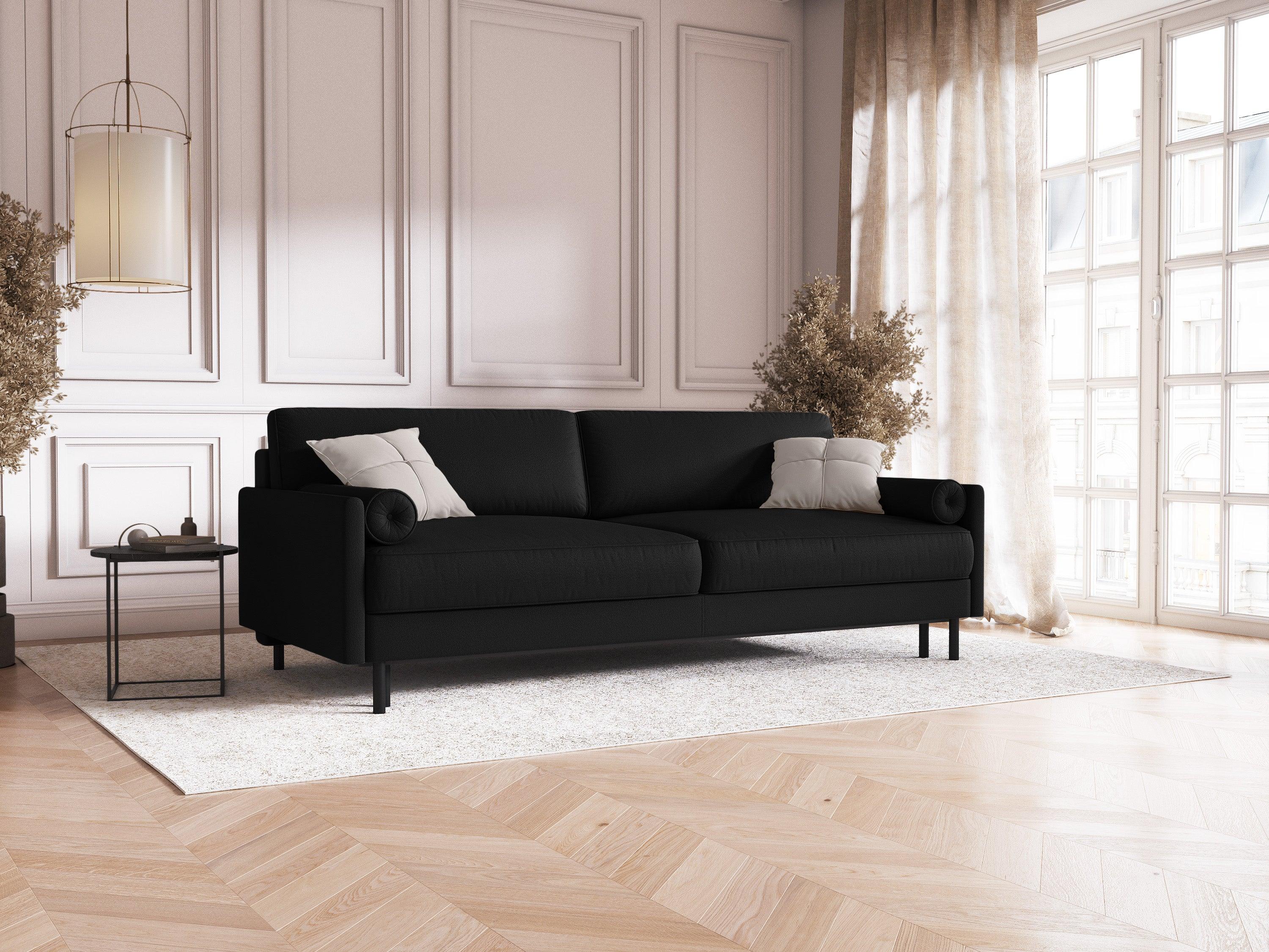 Sofa z funkcją spania SCOTT czarny Micadoni    Eye on Design