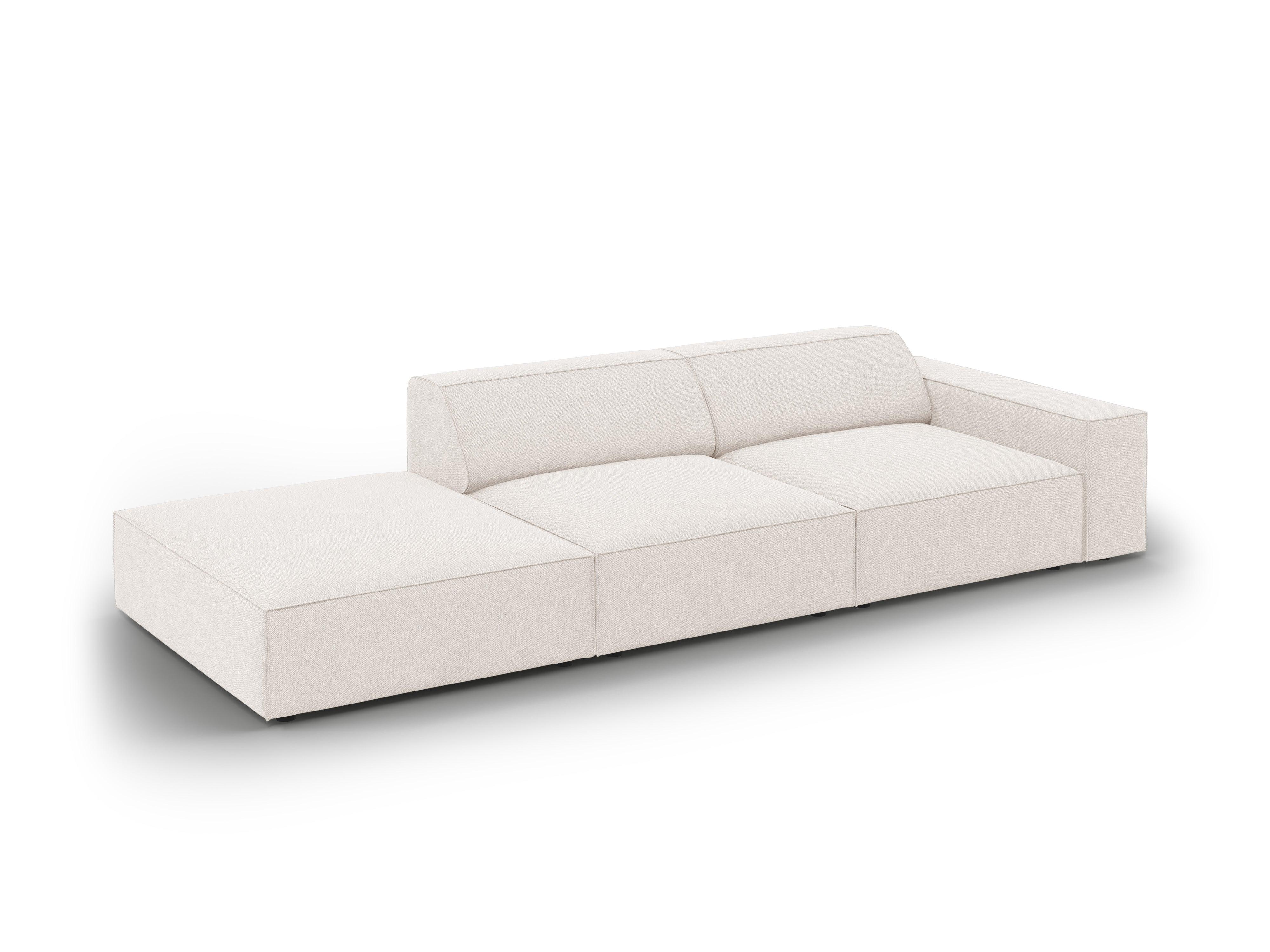 Sofa lewostronna 3-osobowa JODIE jasnobeżowy Micadoni    Eye on Design