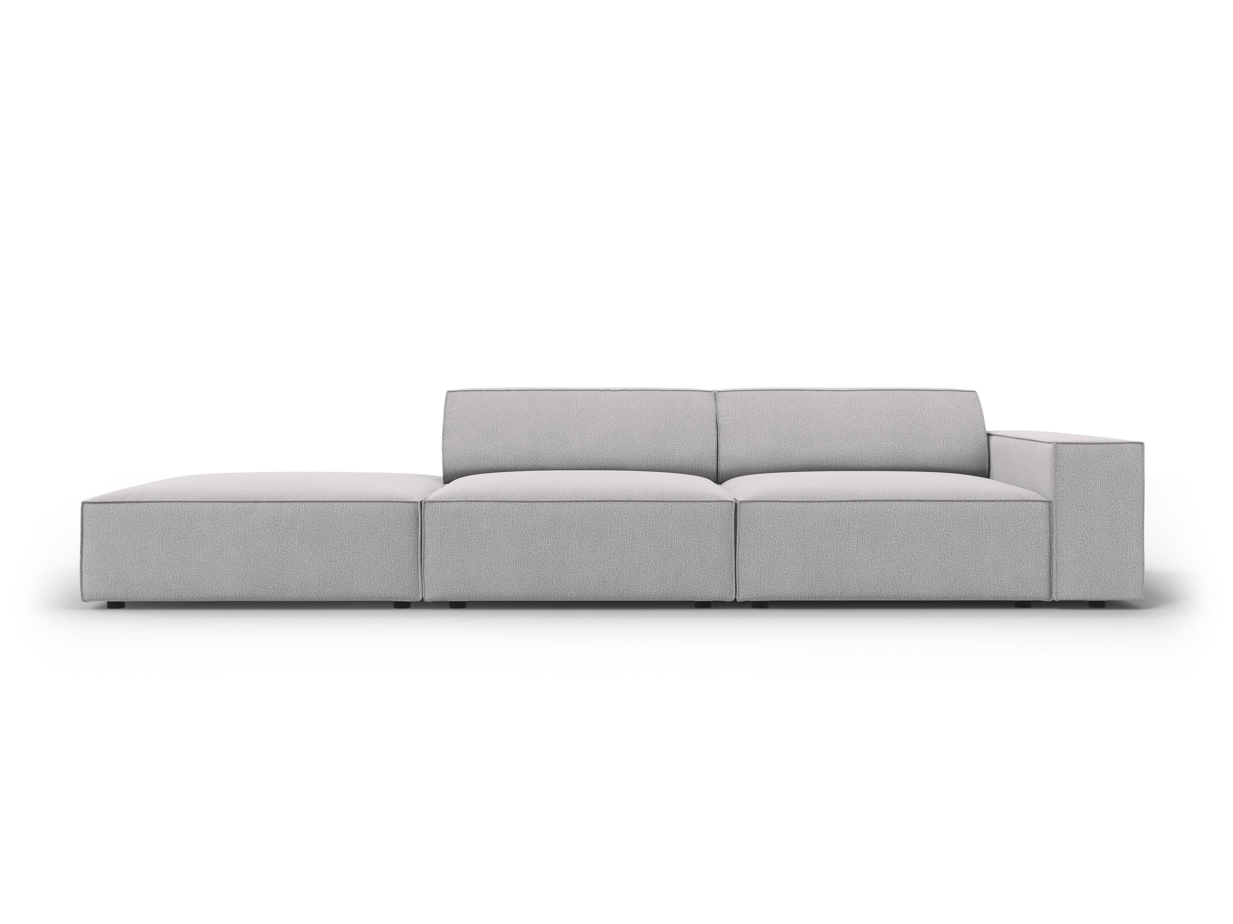 Sofa lewostronna 3-osobowa JODIE jasnoszary Micadoni    Eye on Design