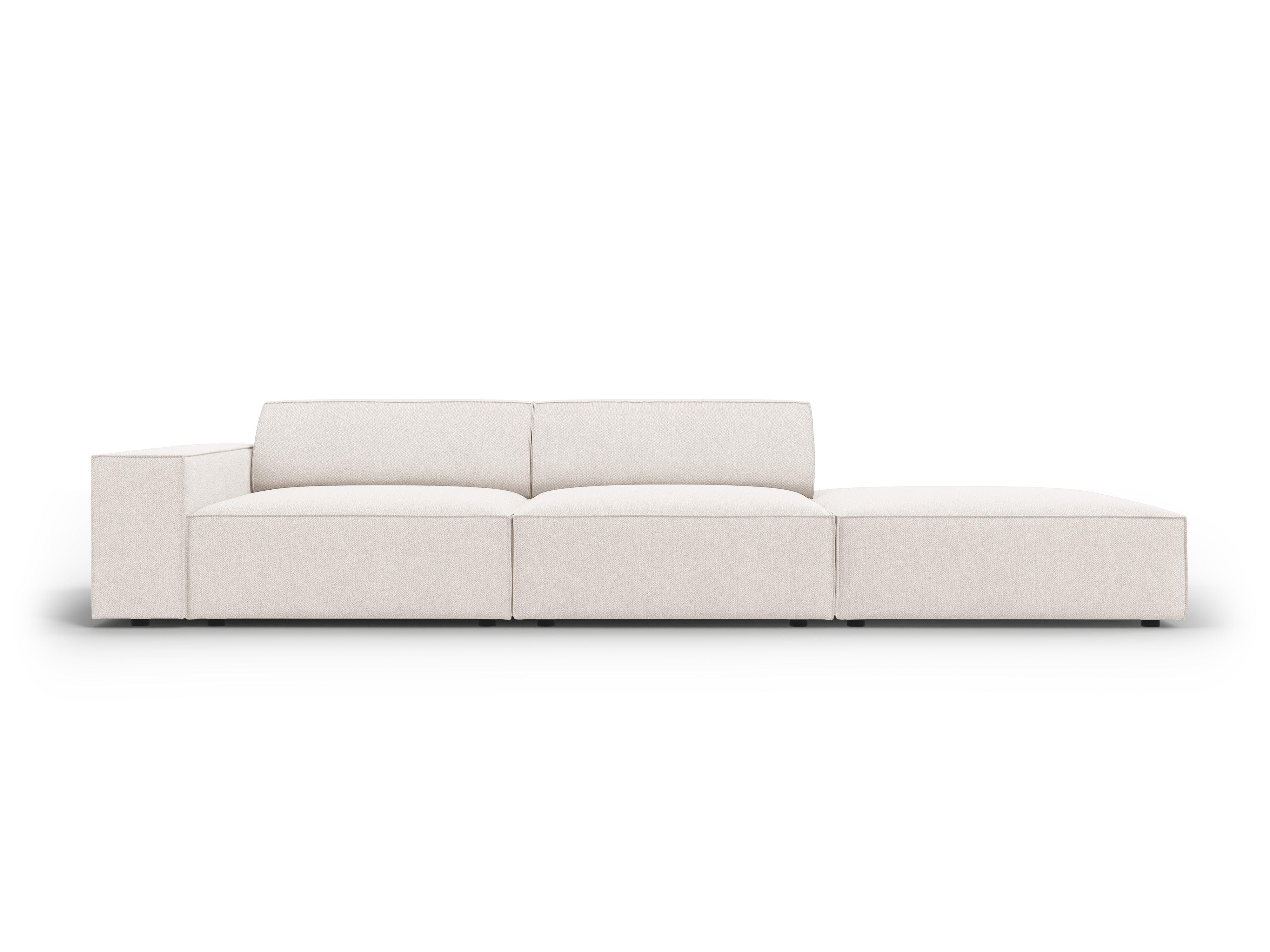 Sofa prawostronna 3-osobowa JODIE jasnobeżowy Micadoni    Eye on Design