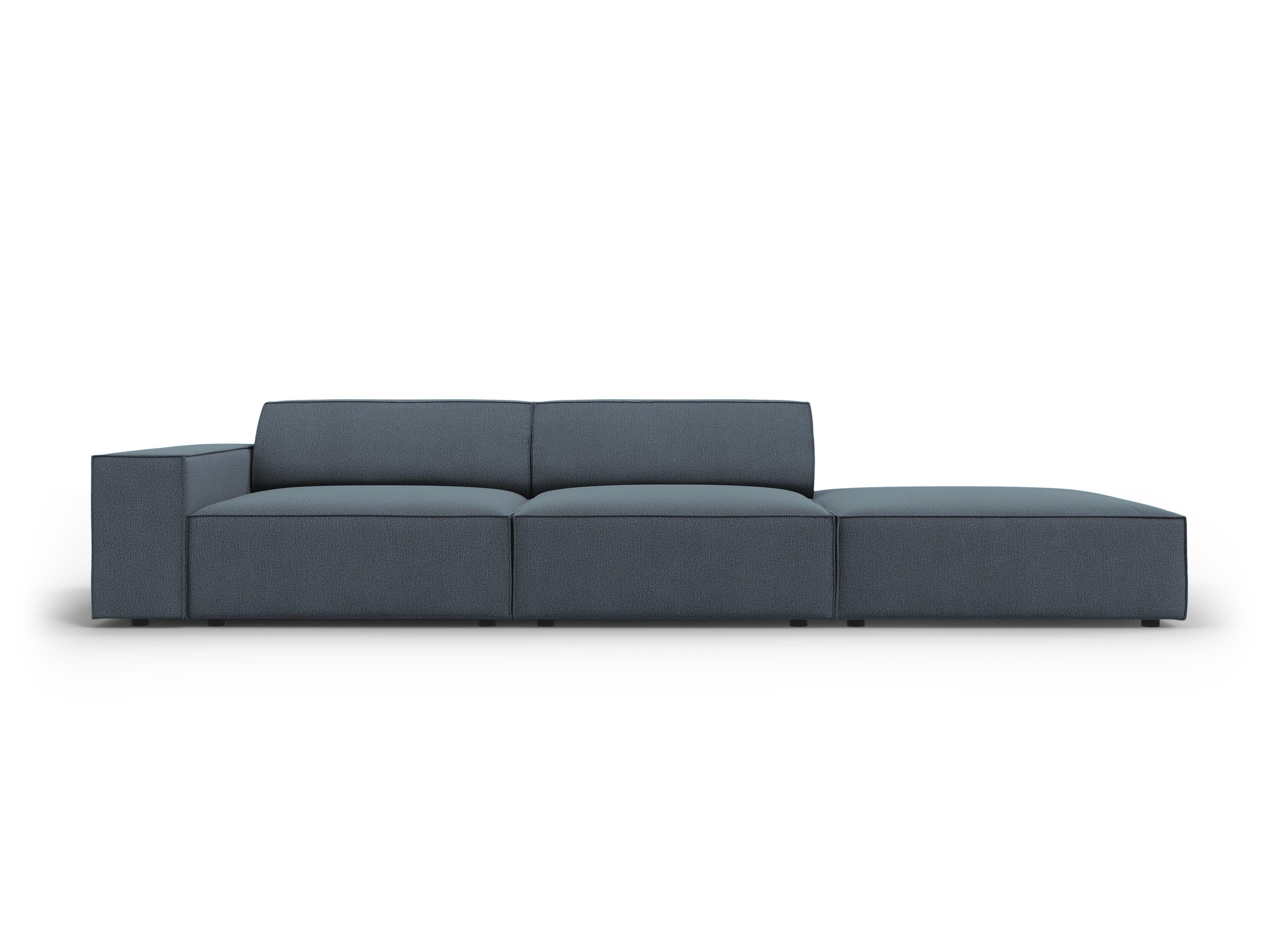 Sofa prawostronna 3-osobowa JODIE niebieski Micadoni    Eye on Design