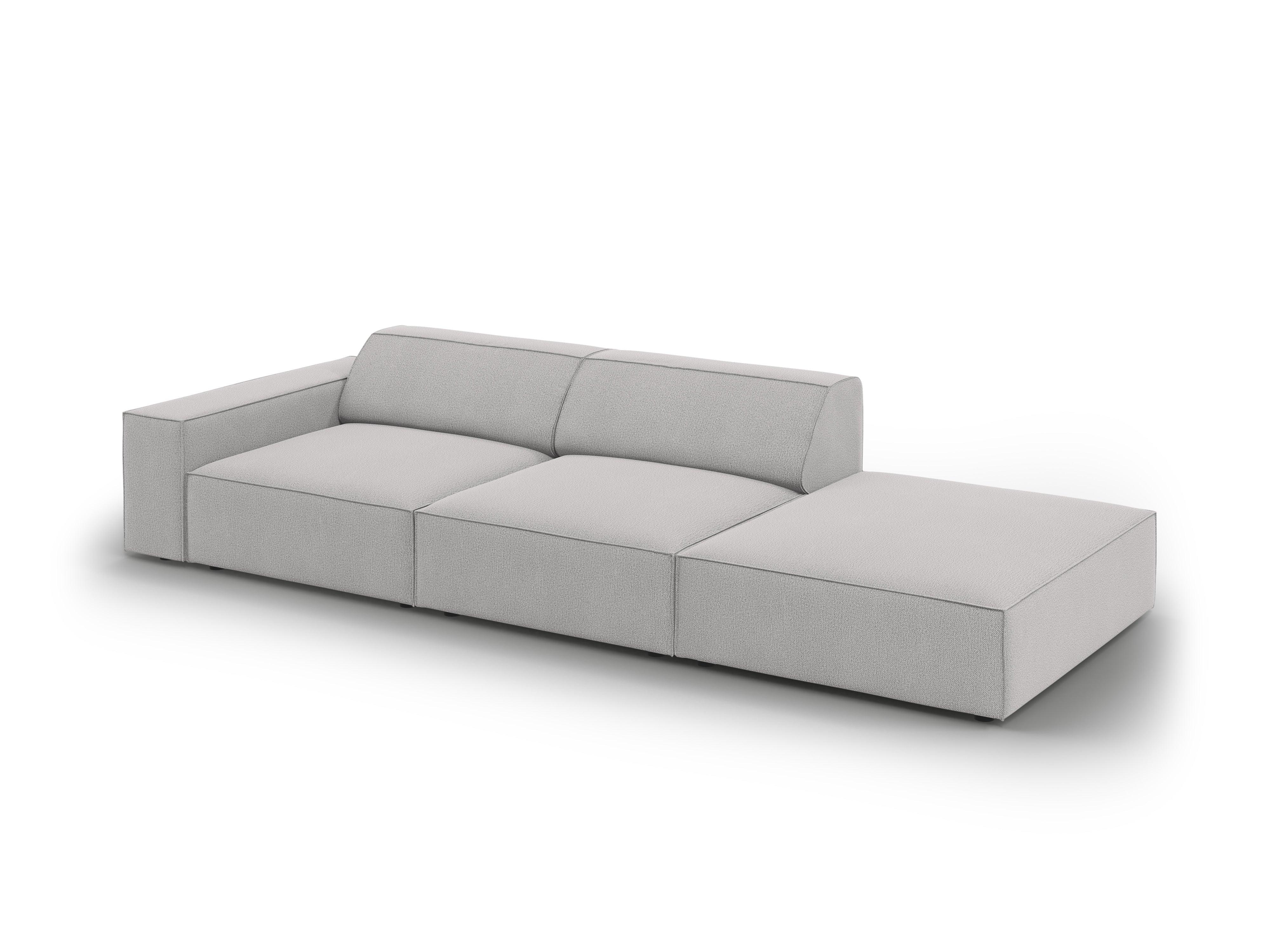 Sofa prawostronna 3-osobowa JODIE jasnoszary Micadoni    Eye on Design