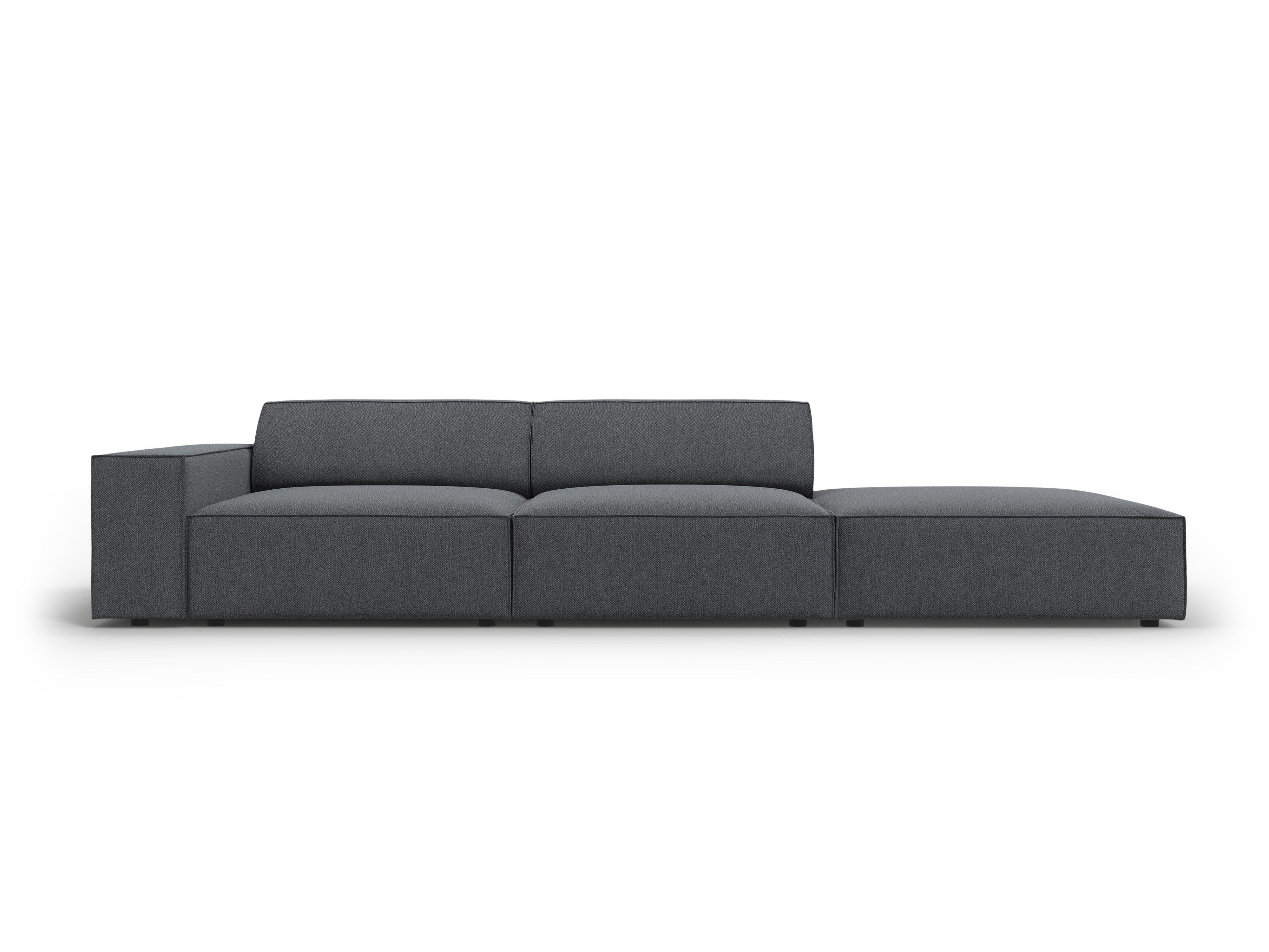 Sofa prawostronna 3-osobowa JODIE ciemnoszary Micadoni    Eye on Design