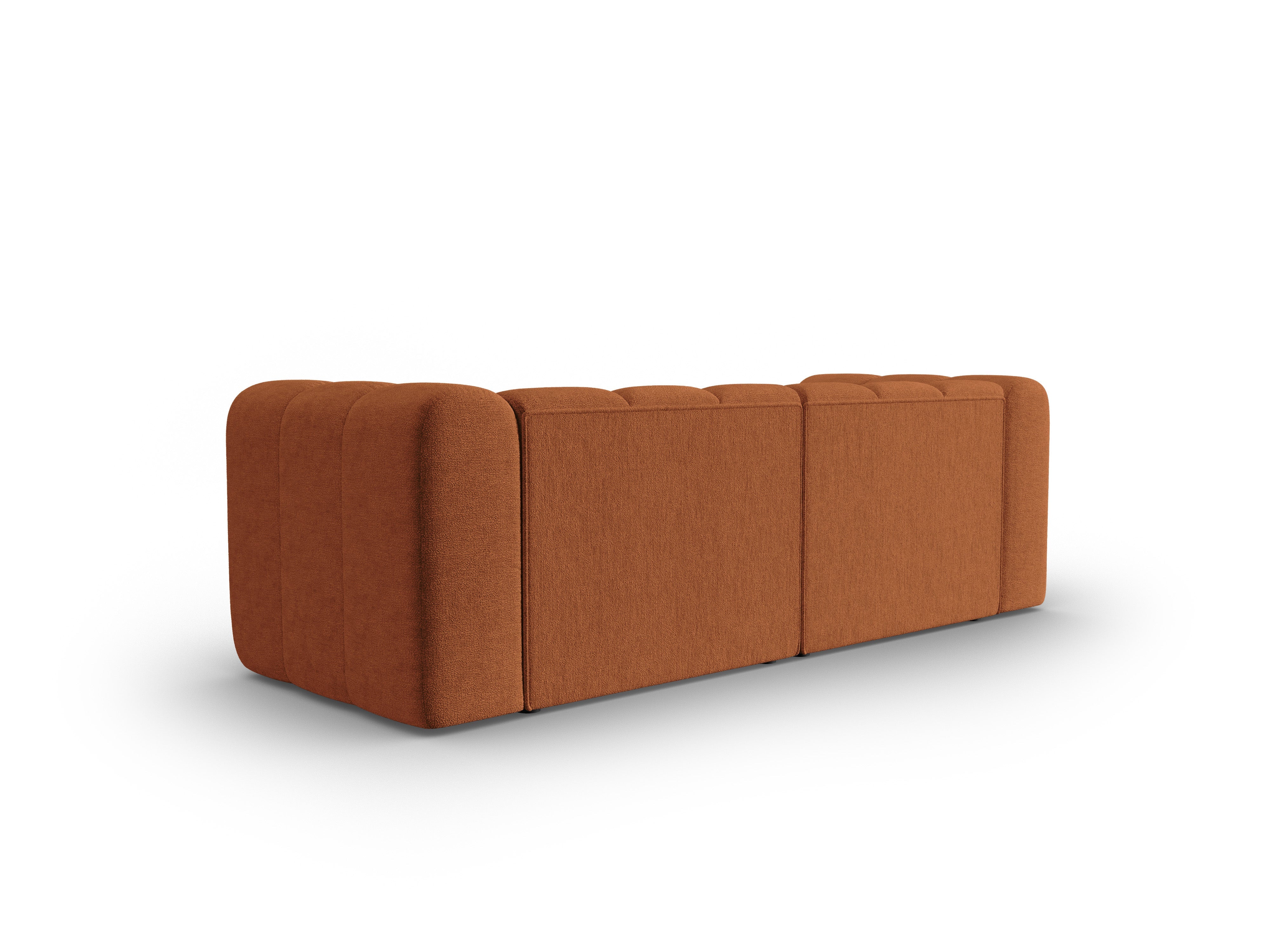 Sofa in chenille fabric 3-seater LUPINE copper