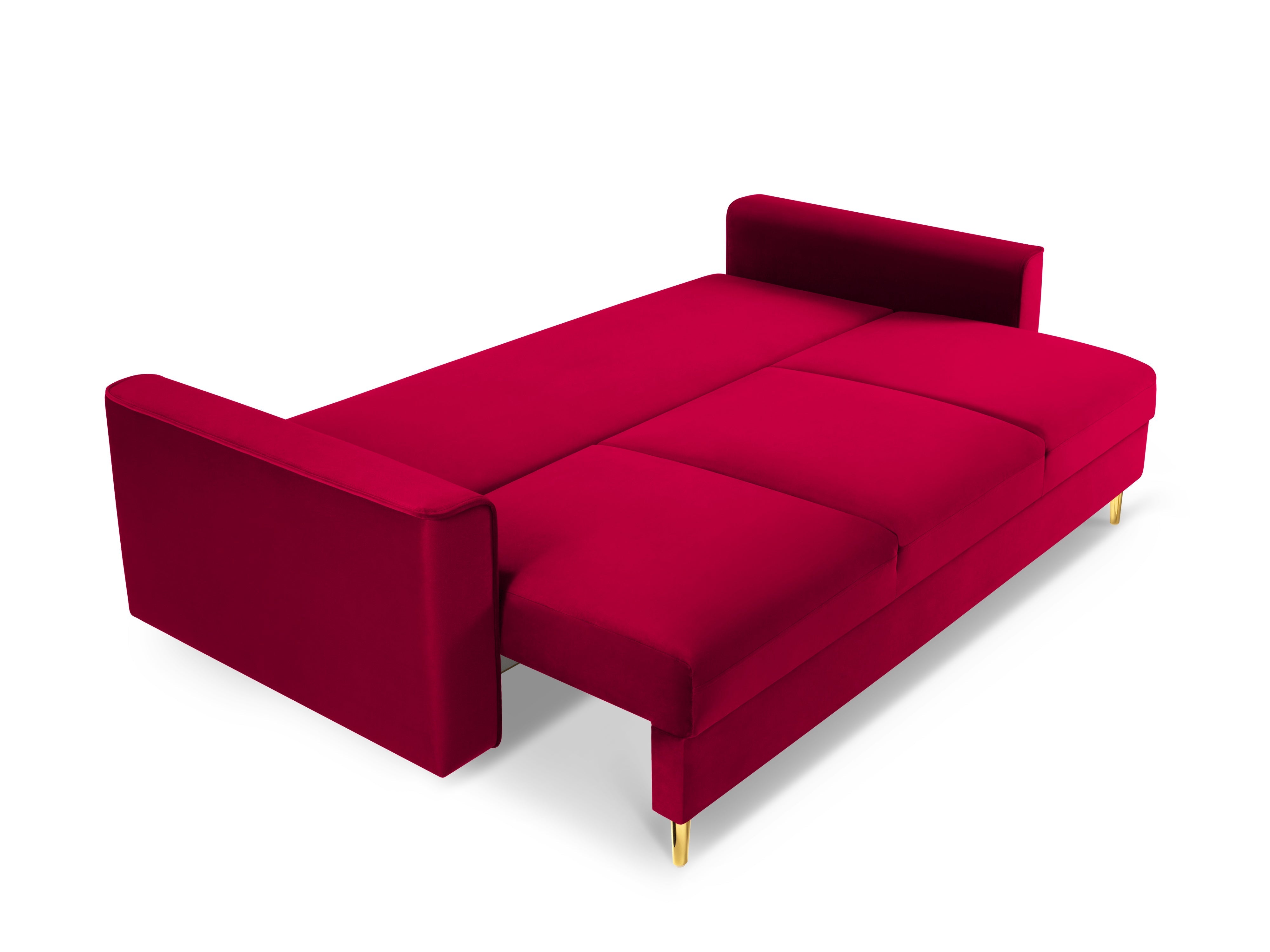 Red sofa with sleeping function