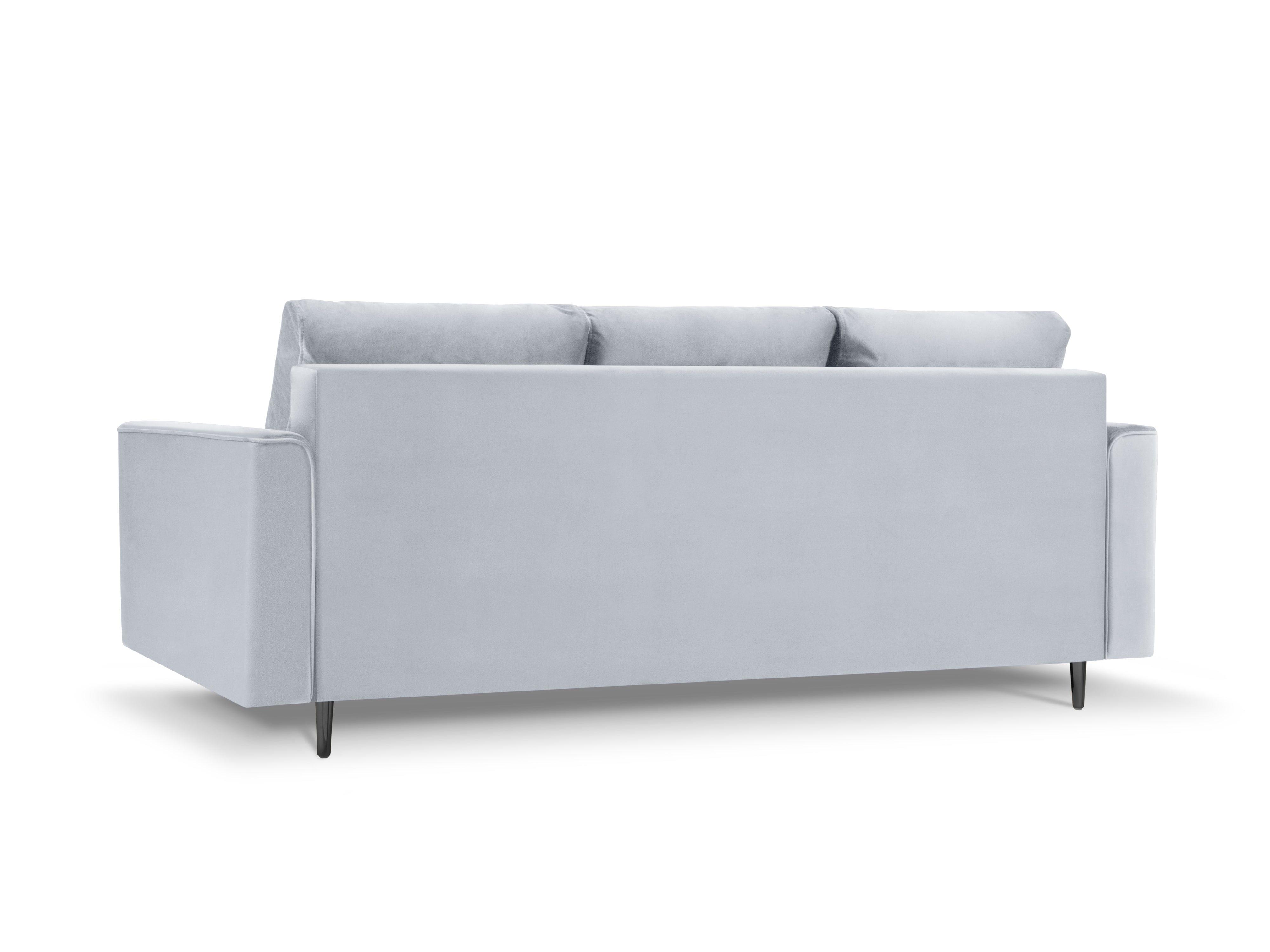 Sofa with armrests velvety