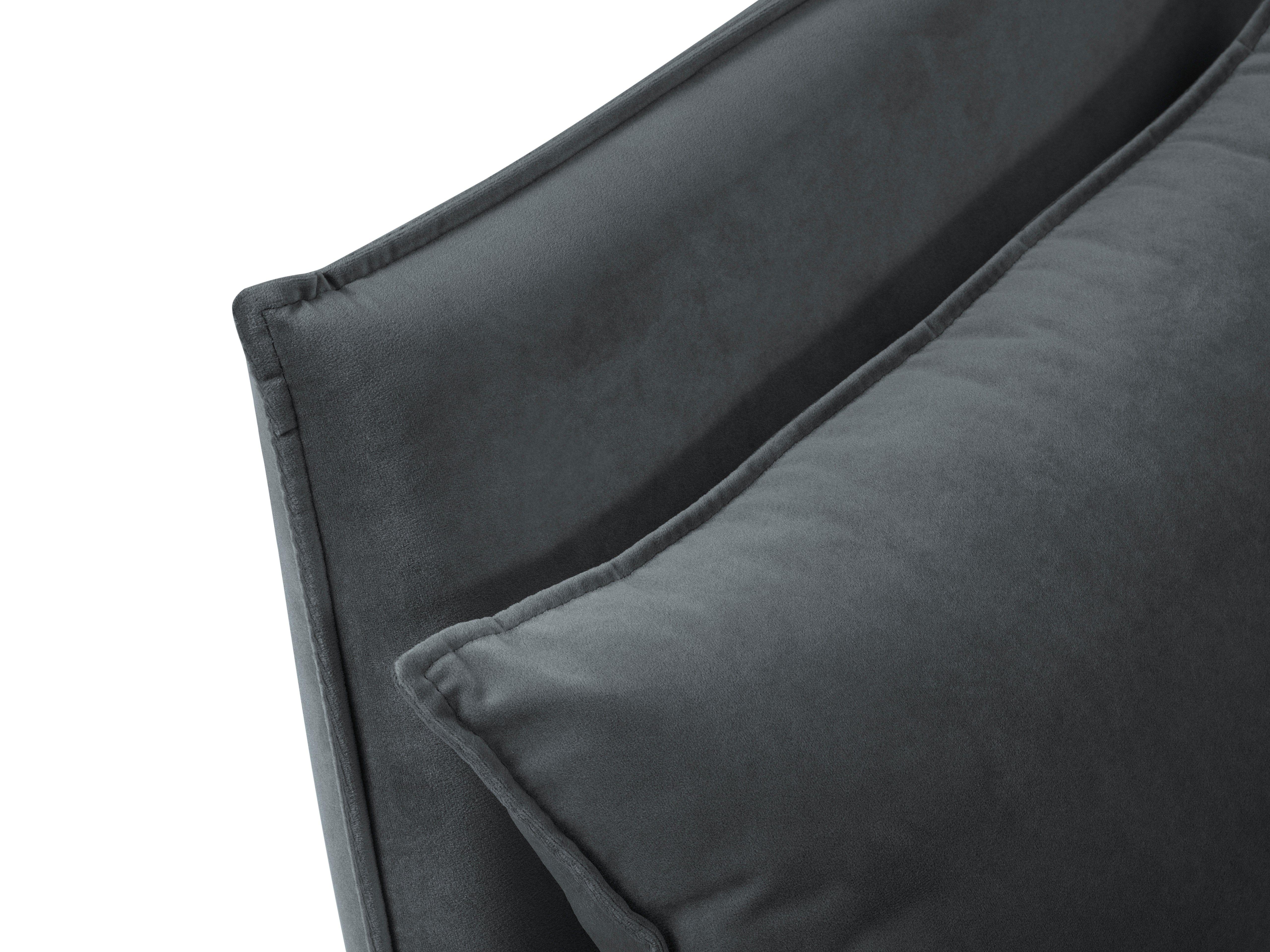 velvet dark gray sofa