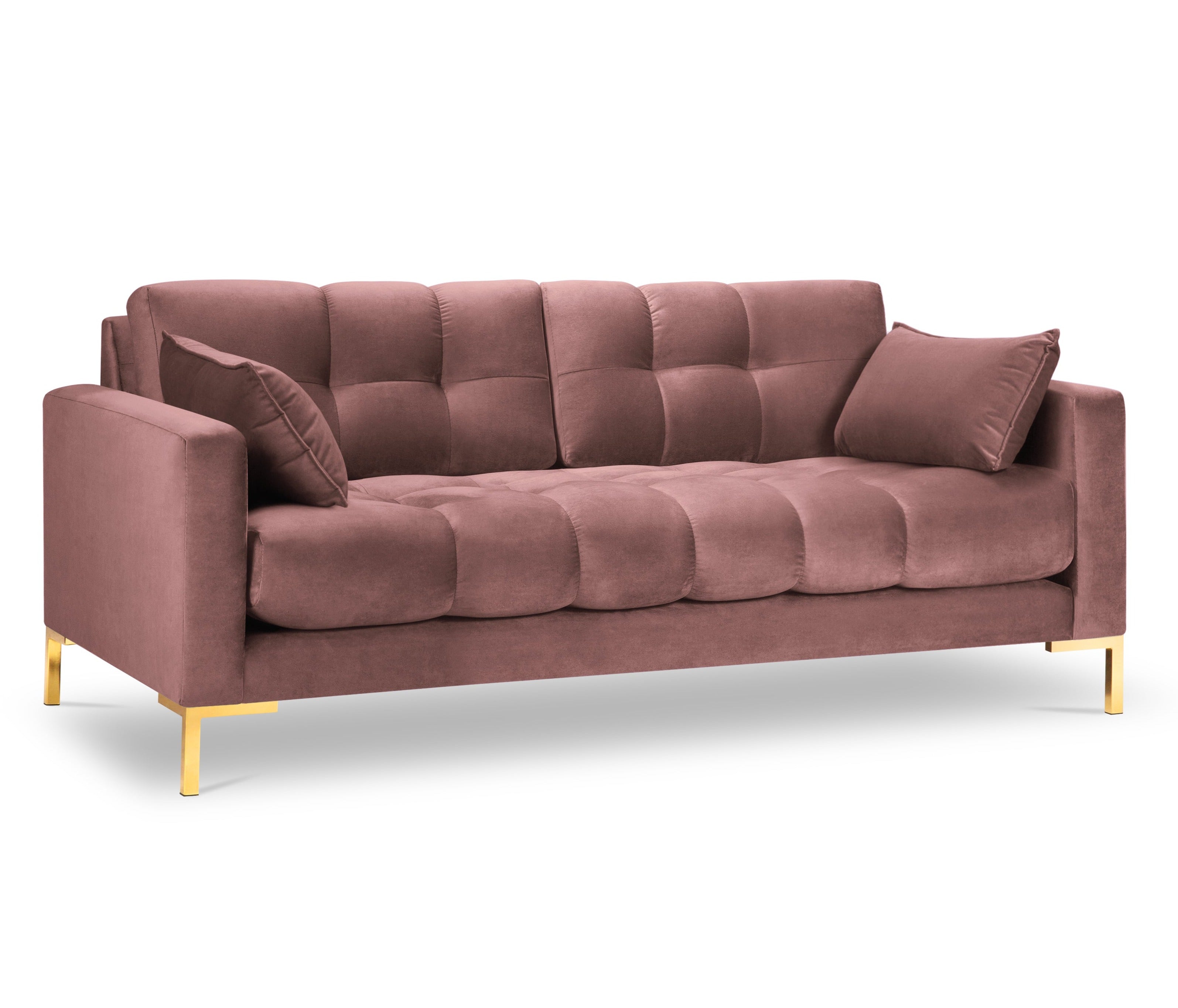 3rd pink velvet sofa