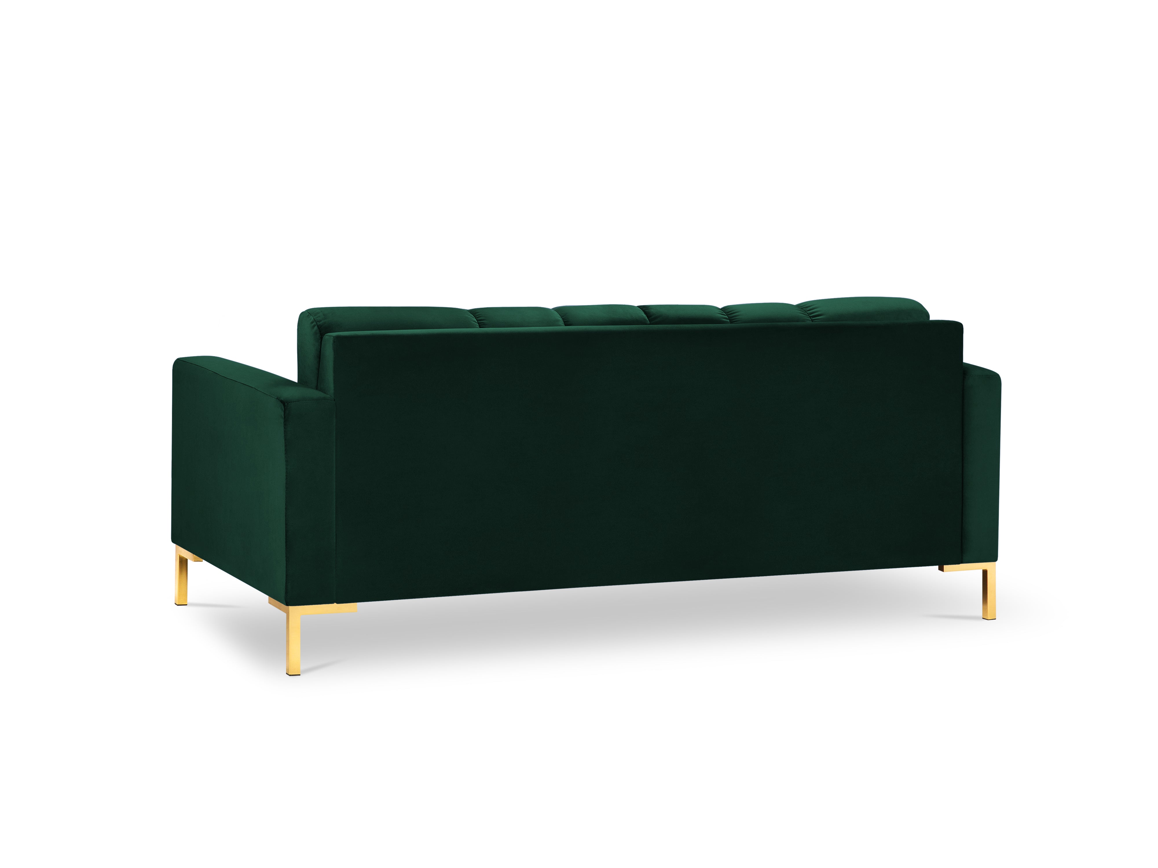 Green sofa with a golden base
