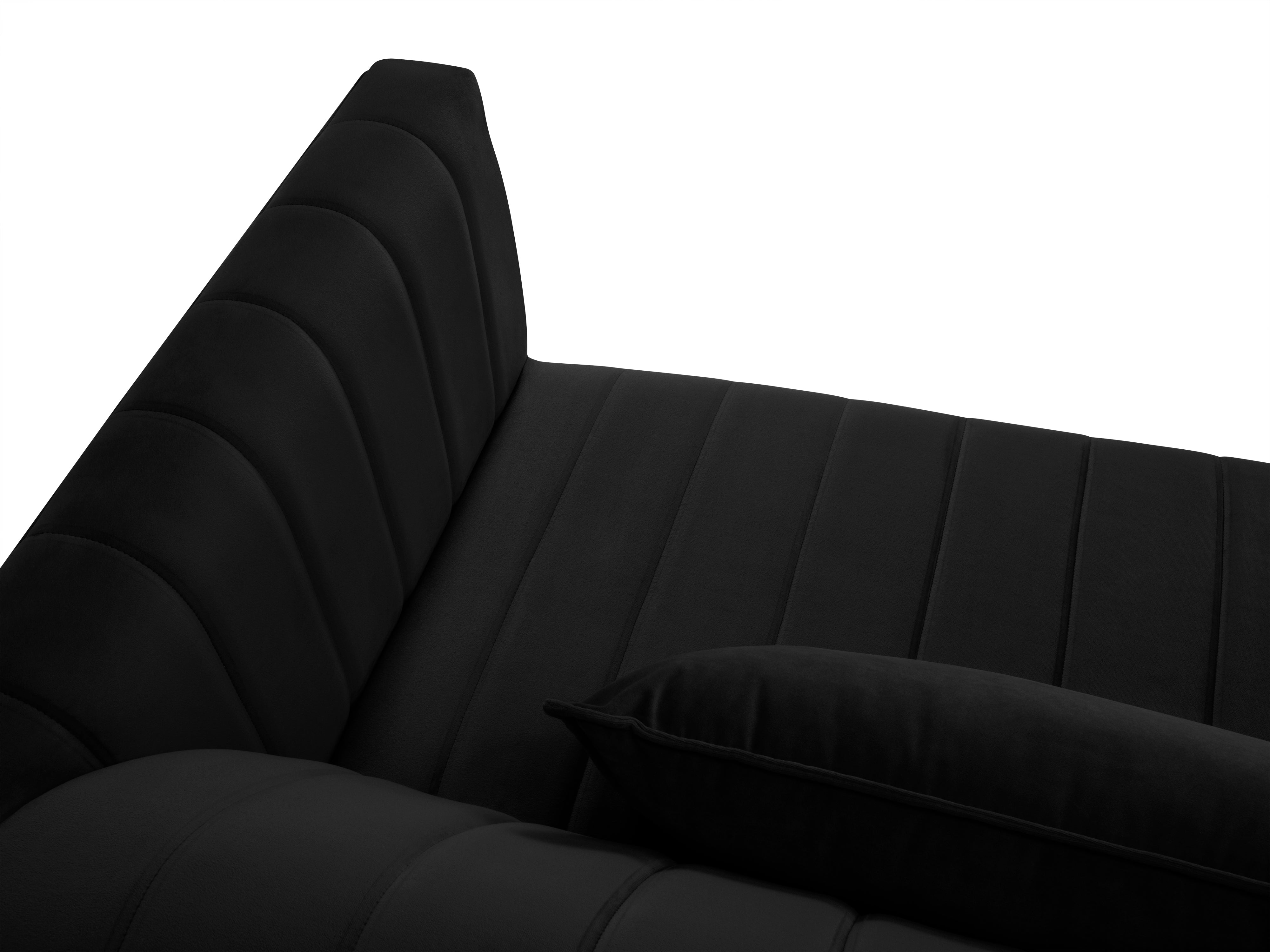 Black velvet seat