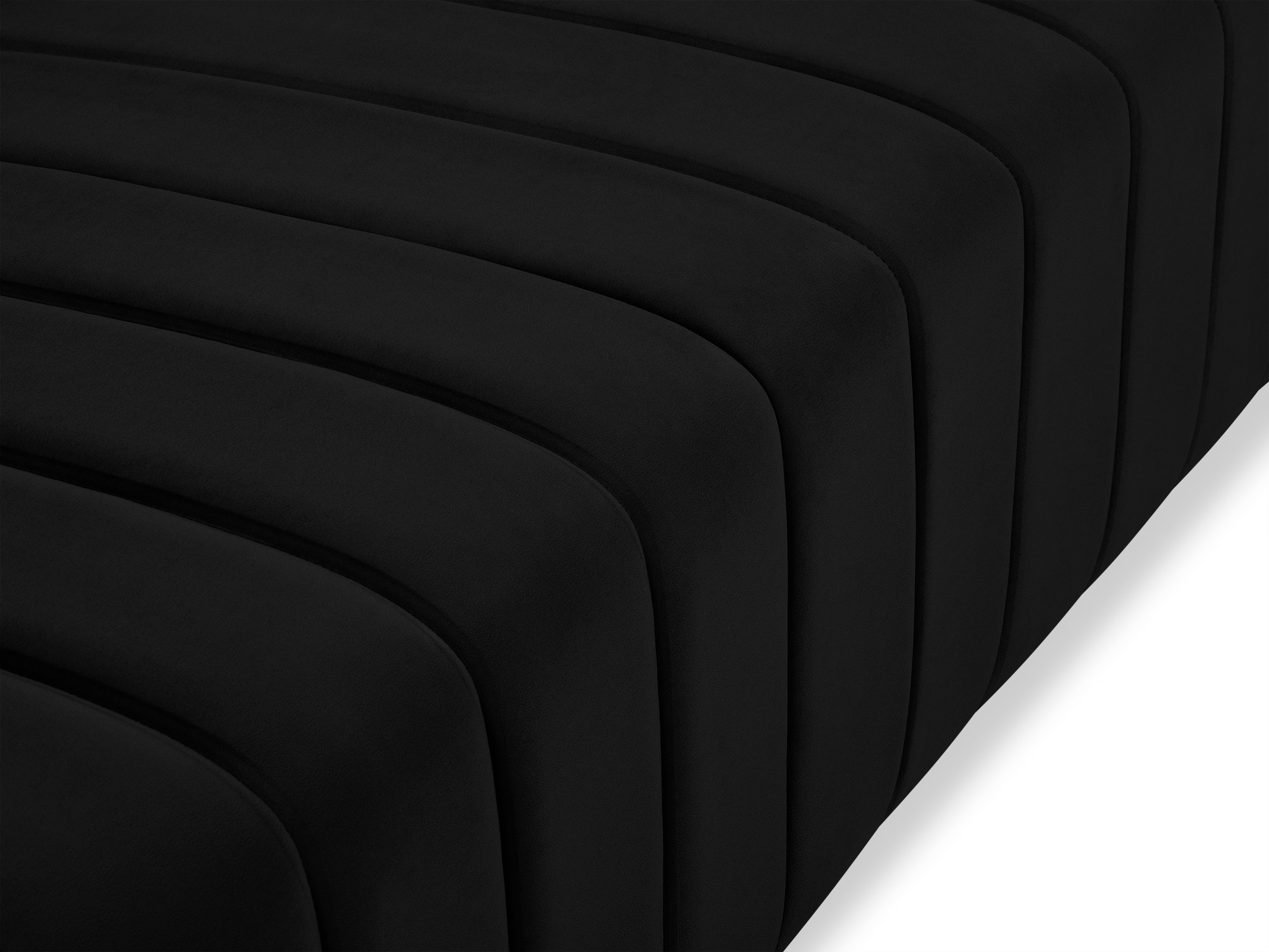 black sofa with glossy