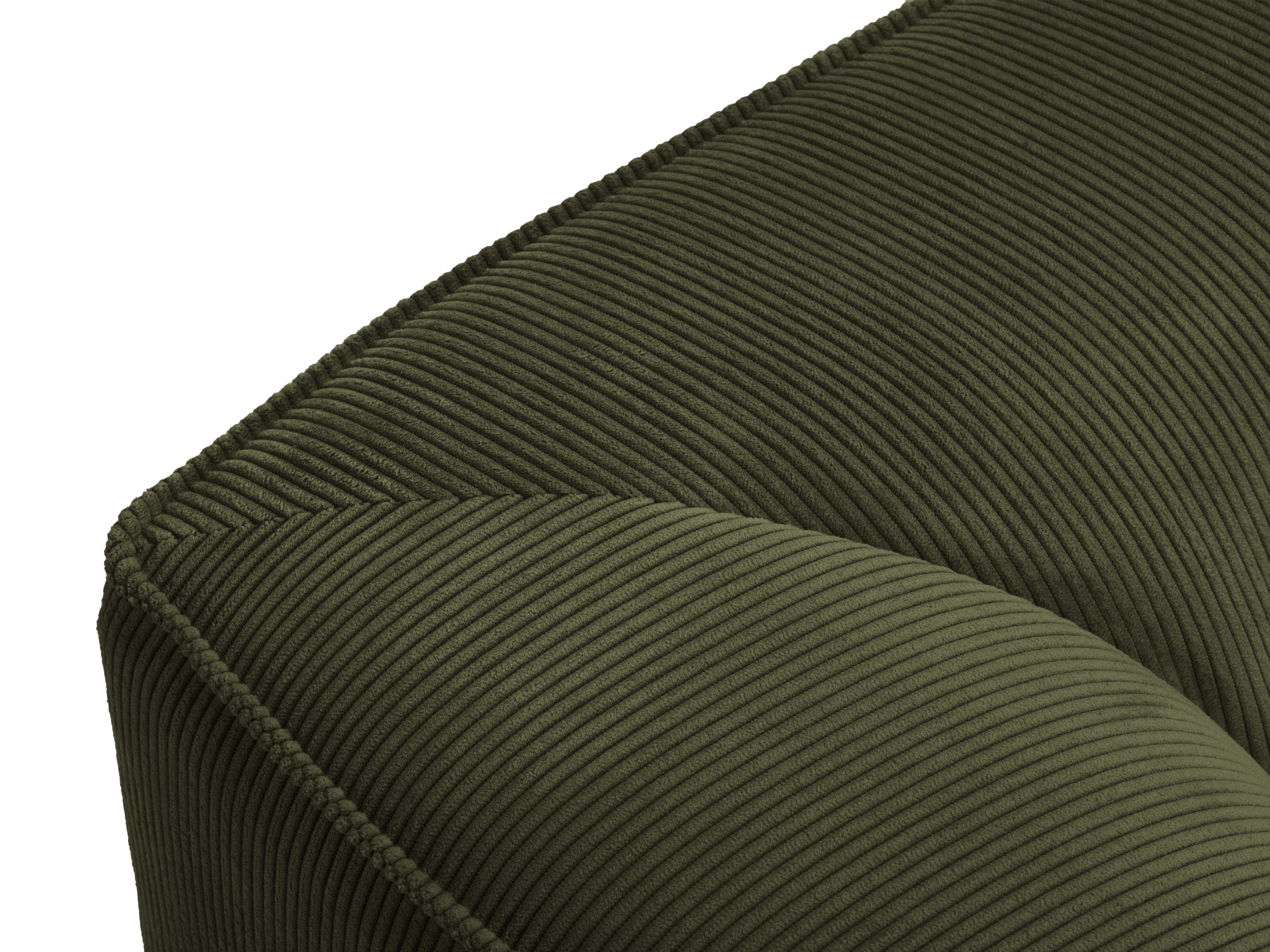 Green corduroy fabric