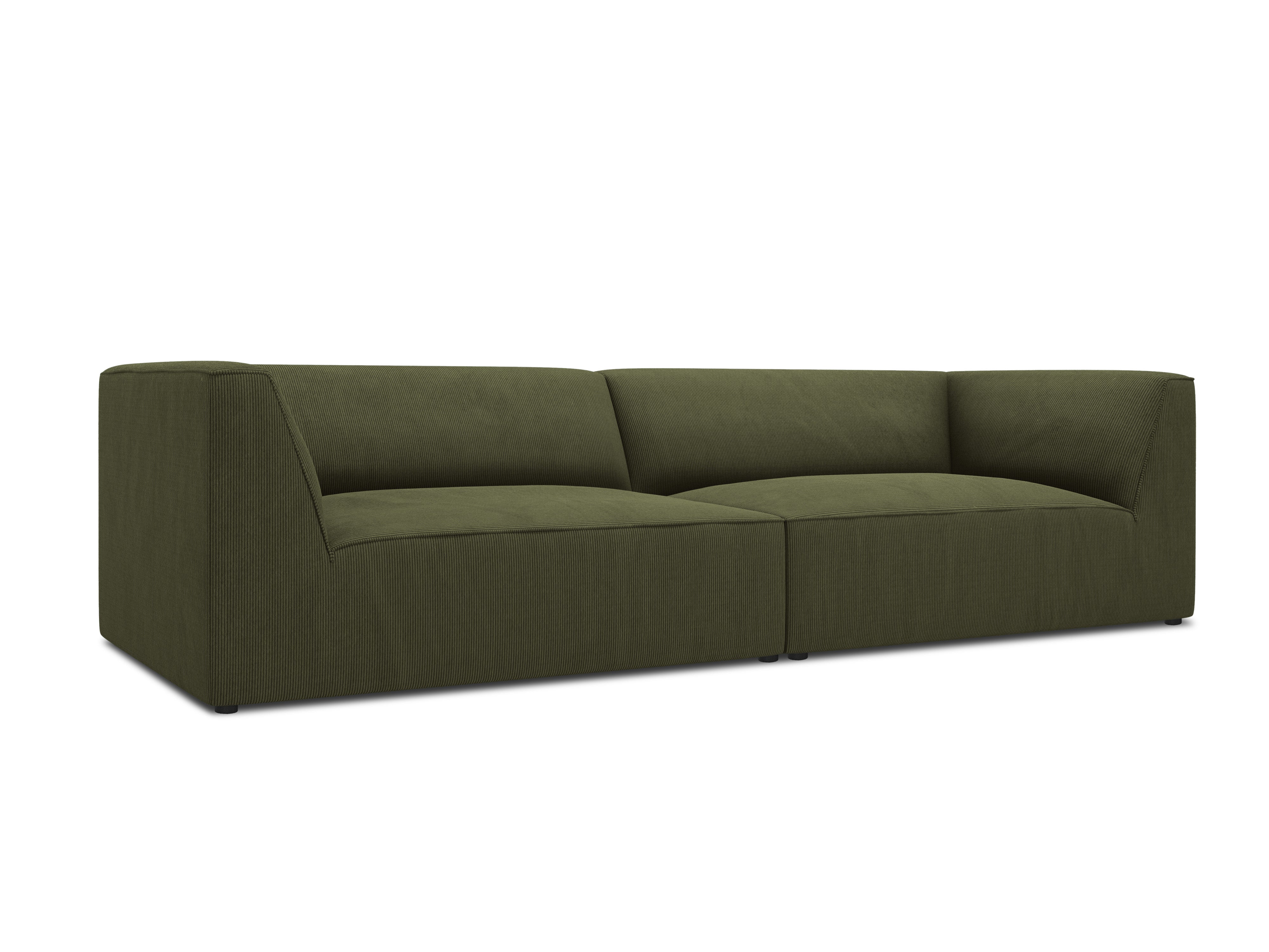 Green corduroy sofa
